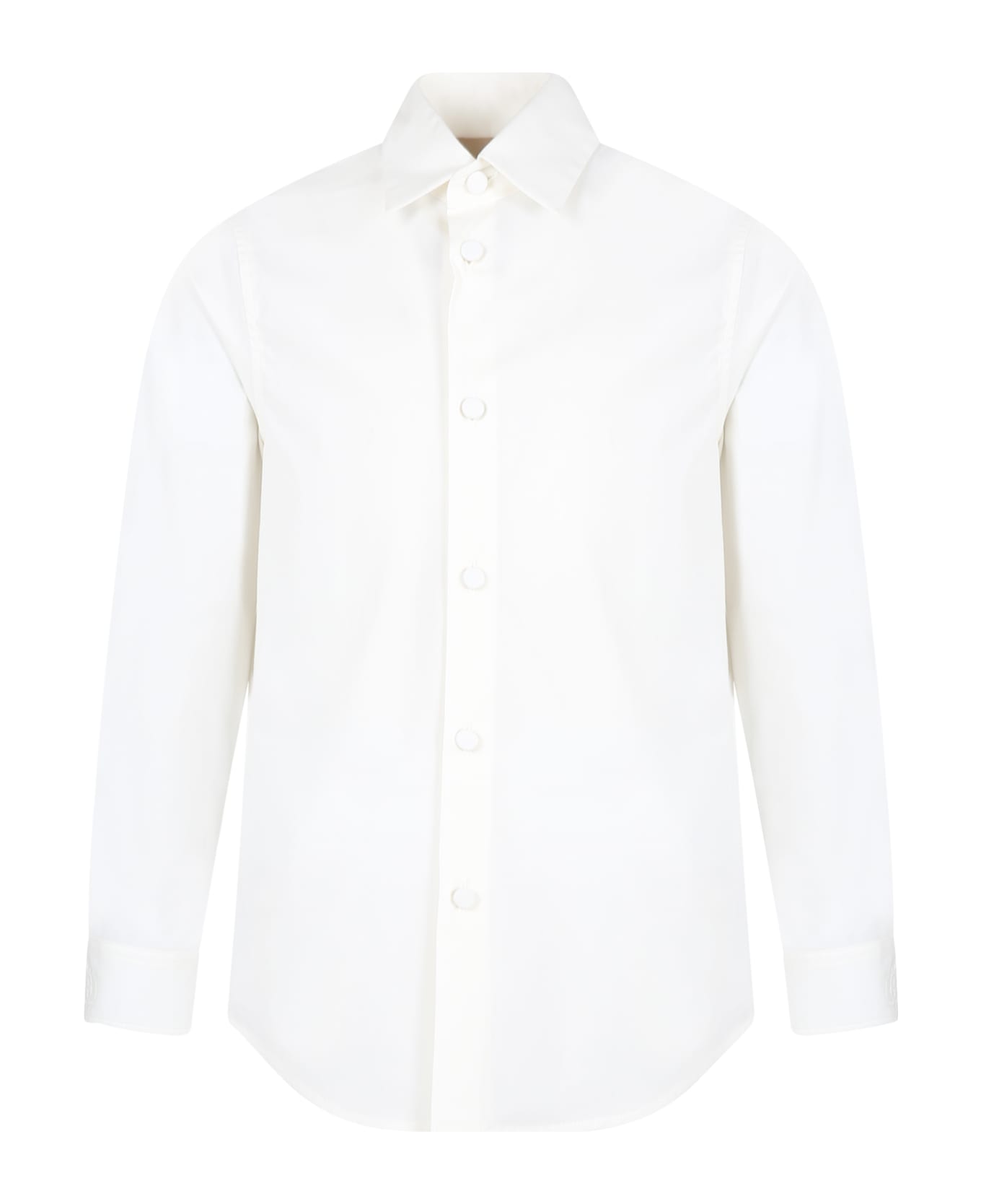 gucci Slickness White Shirt For Boy With Gg Cross - White