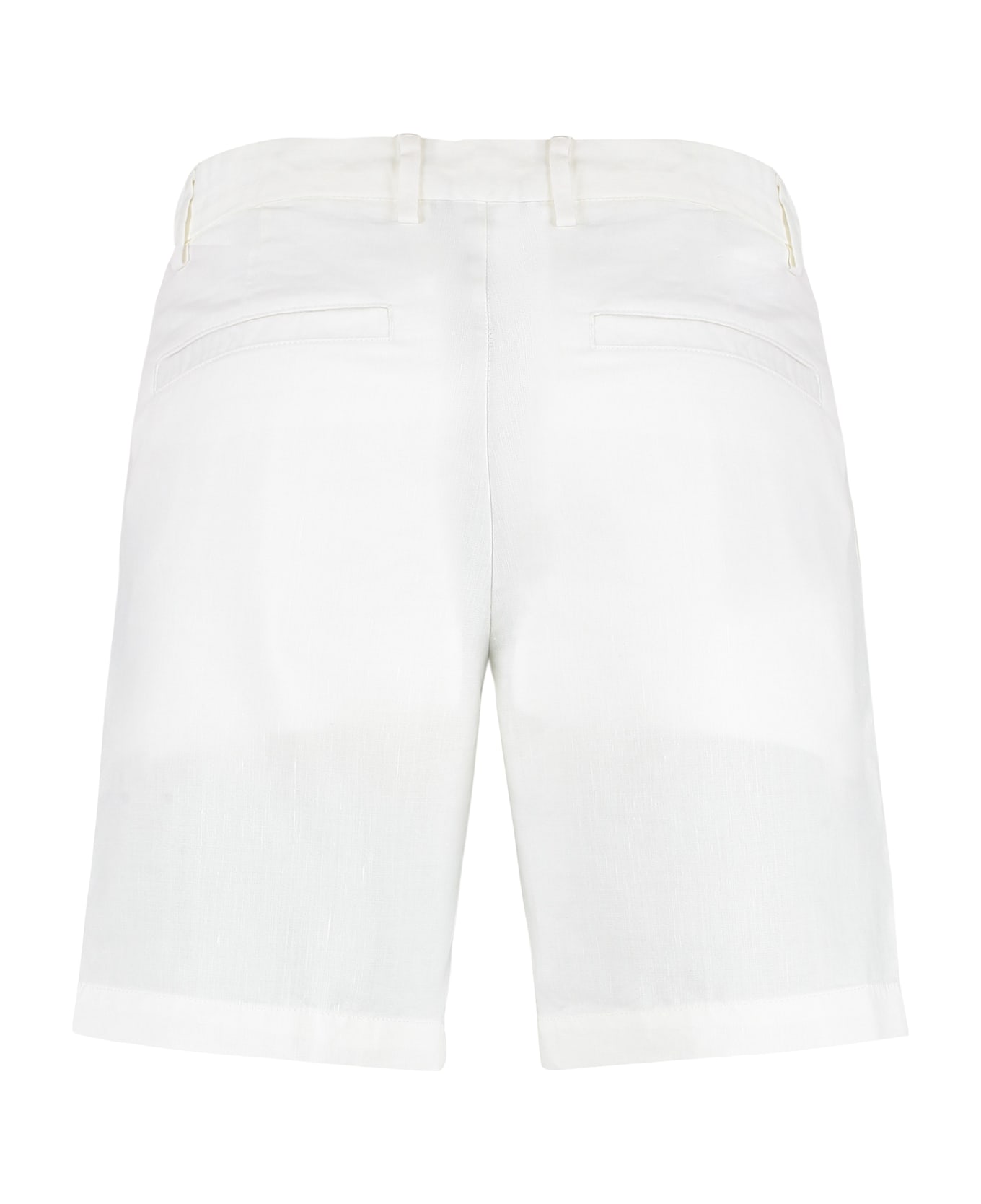 Hugo Boss Linen Blend Bermuda-shorts - White