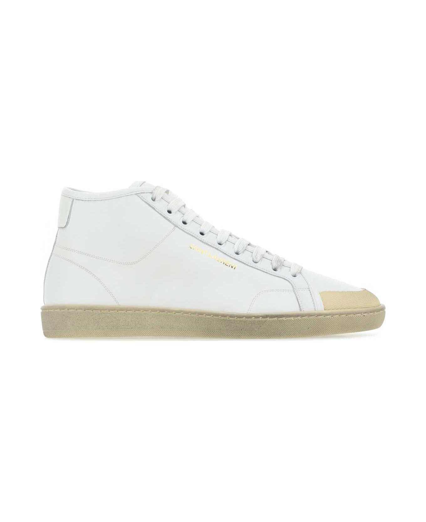 Saint Laurent White Leather Court Classic Sl/39 Sneakers - 9377
