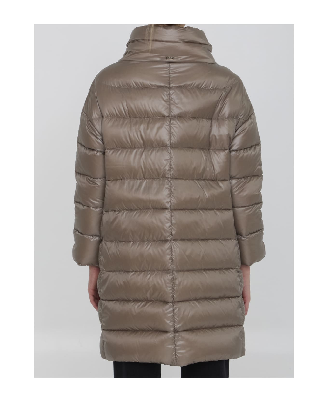 Herno Matilde Down Jacket In Nylon - tortora