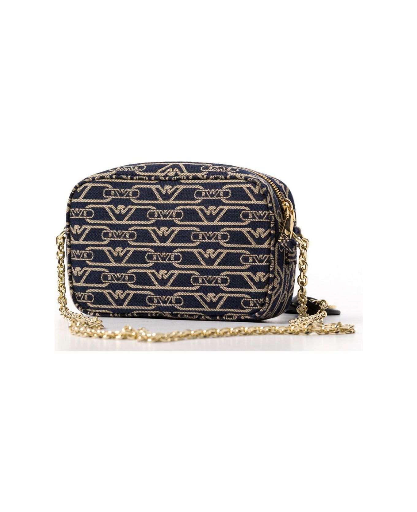 Emporio Armani All-over Monogram Jacquard Camera Case - Blue