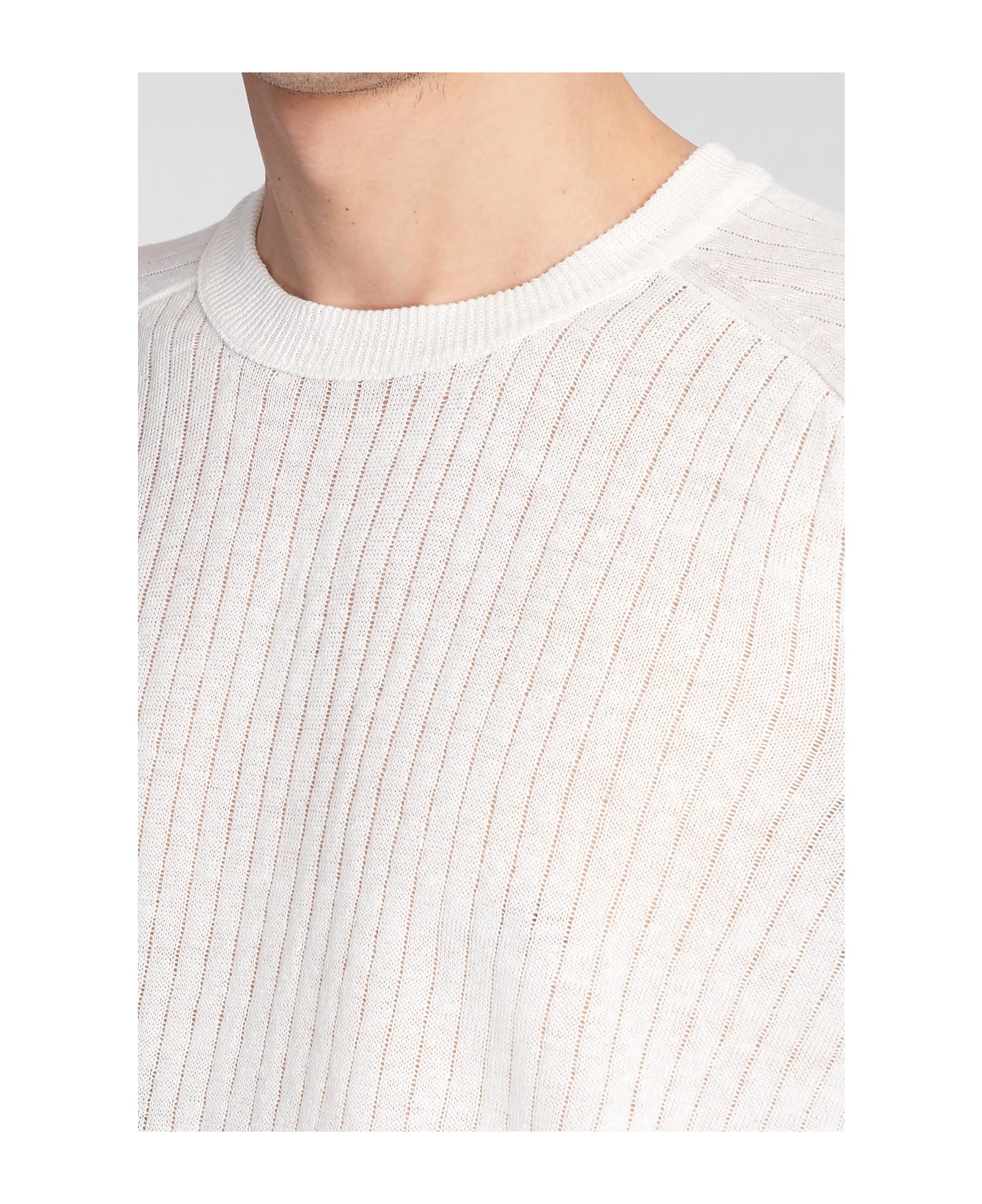 Roberto Collina T-shirt In White Linen - white