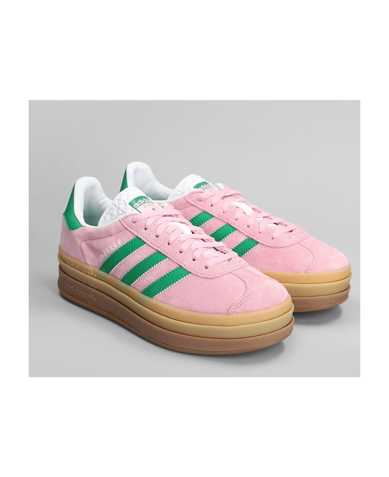 Adidas Gazelle Bold Sneakers In Rose-pink Suede - rose-pink