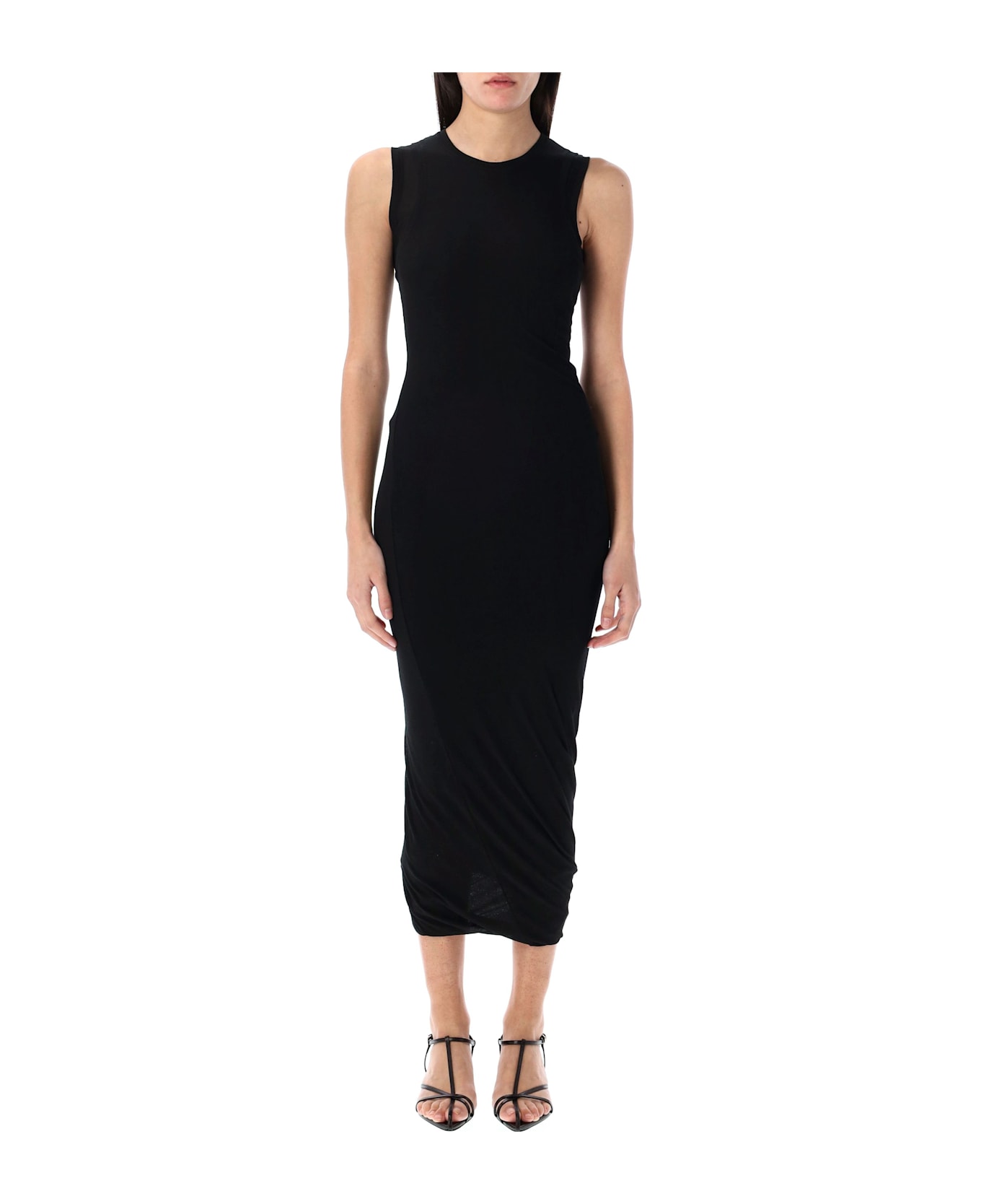 Jil Sander Sleeveless Midi Dress - BLACK
