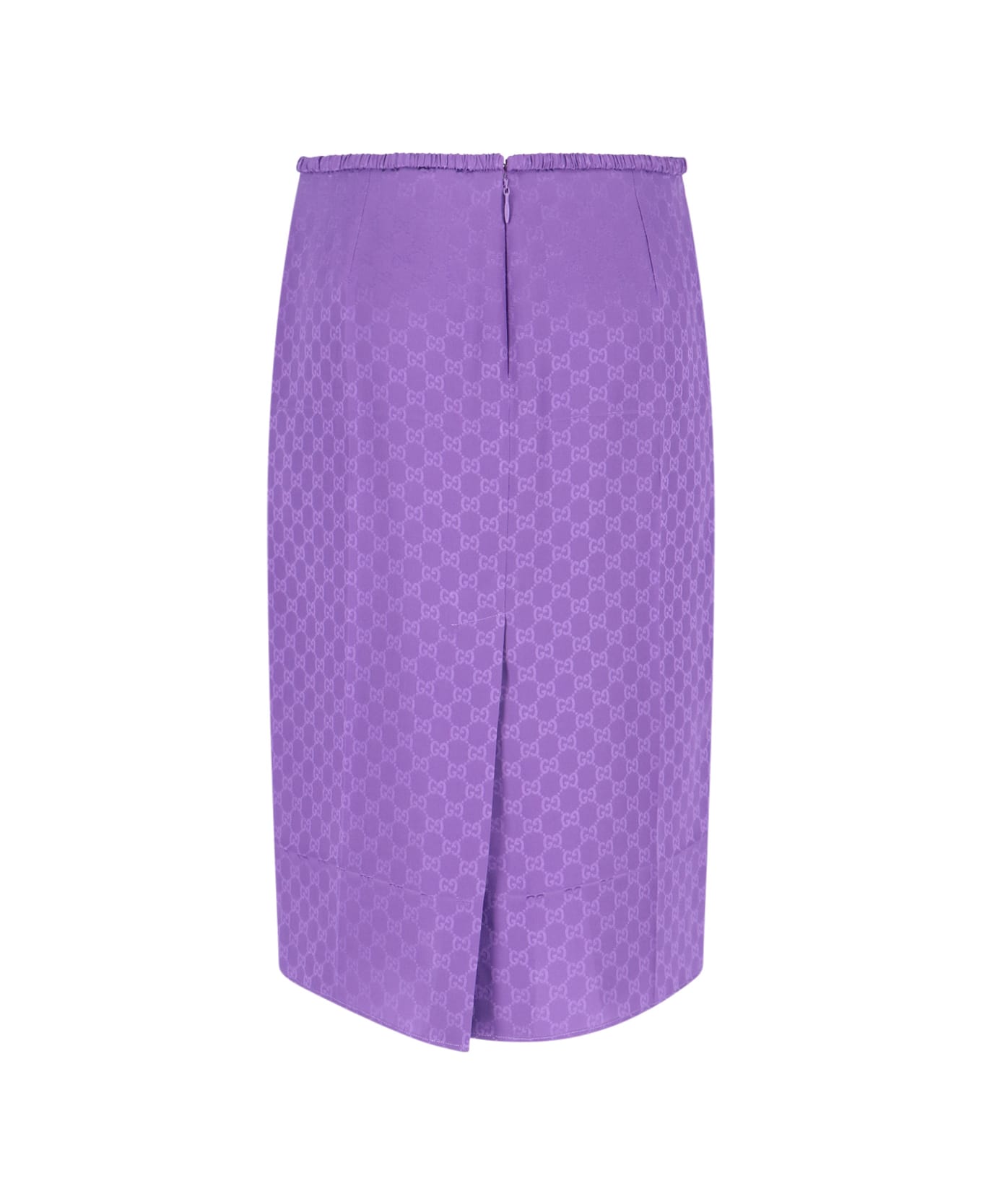 Gucci Silk Midi Skirt - Purple