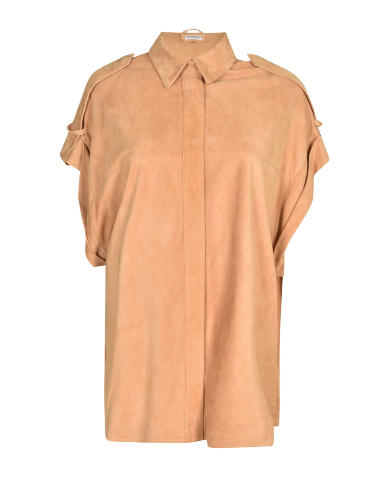Dondup Asymmetric Sleeved Round Hem Shirt - Brown シャツ
