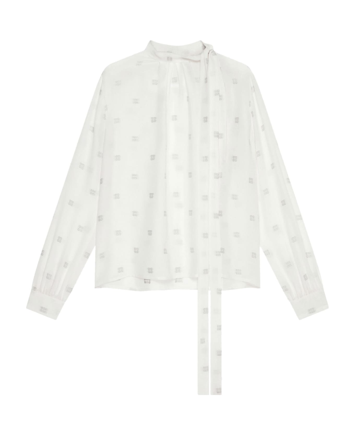 Givenchy 4g Silk Blouse - WHITE SILVERY