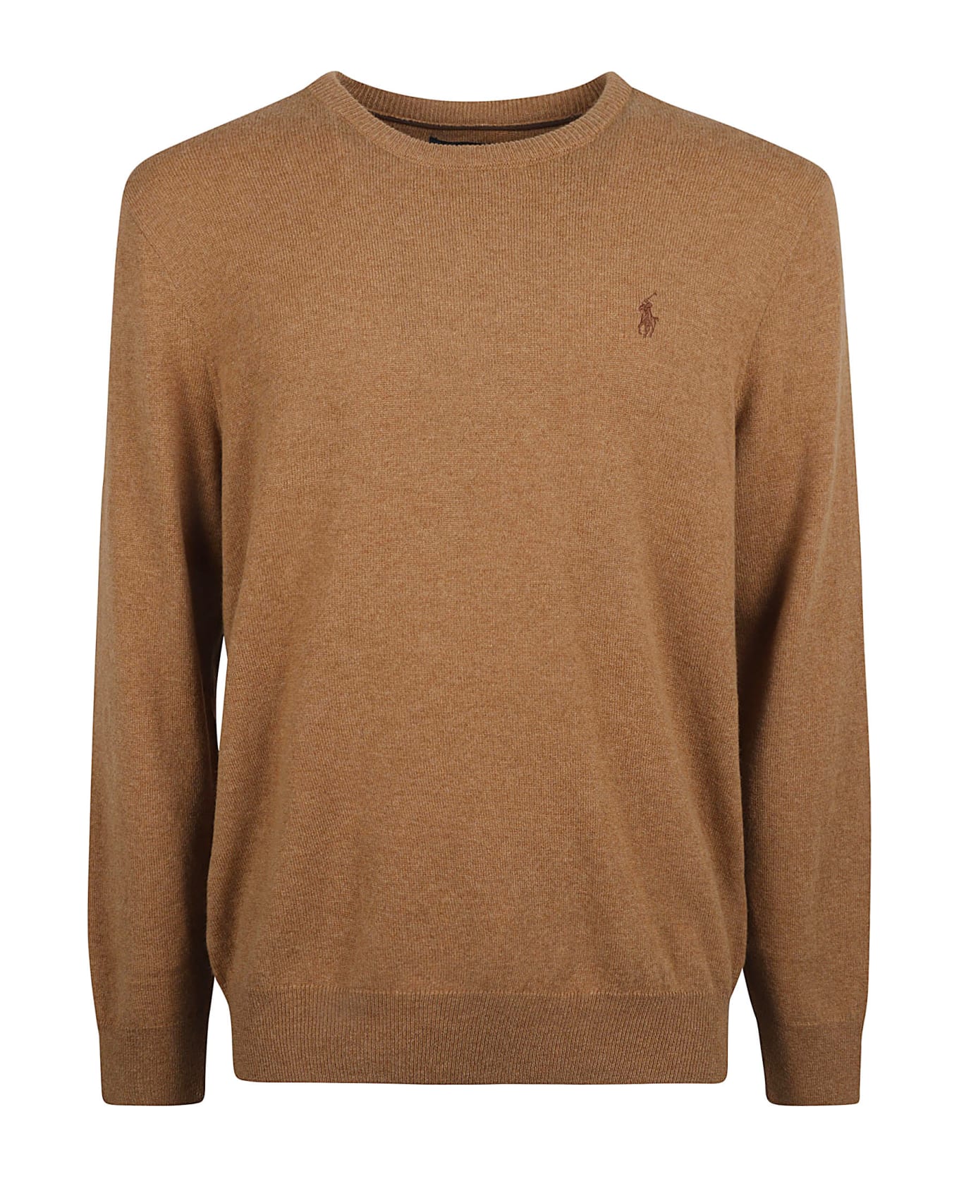 Ralph Lauren Classic Ribbed Logo Sweater - Brown