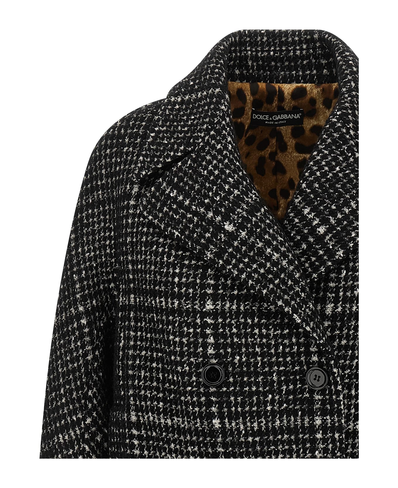 Dolce 
Gabbana Houndstooth Coat - White/Black