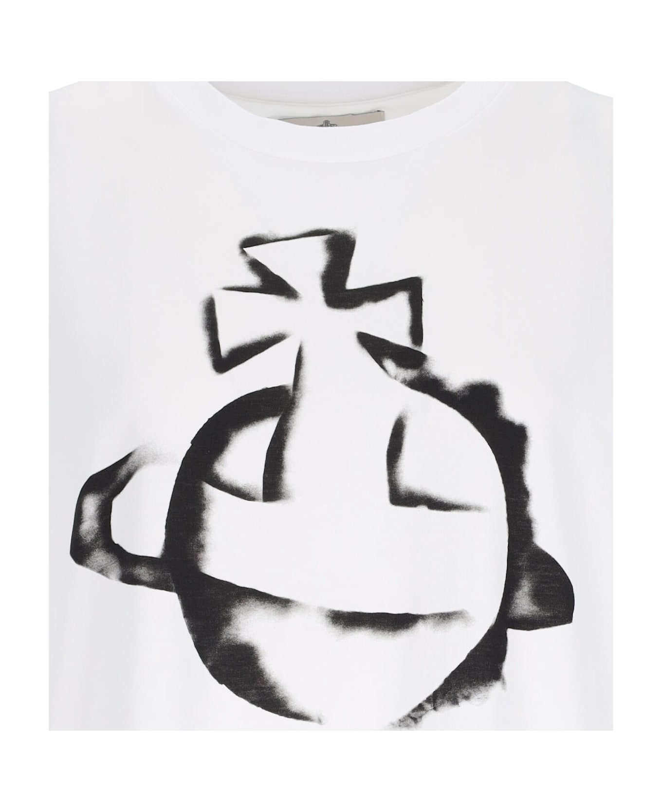 Vivienne Westwood 
stencil Orb
 T-shirt - WHITE