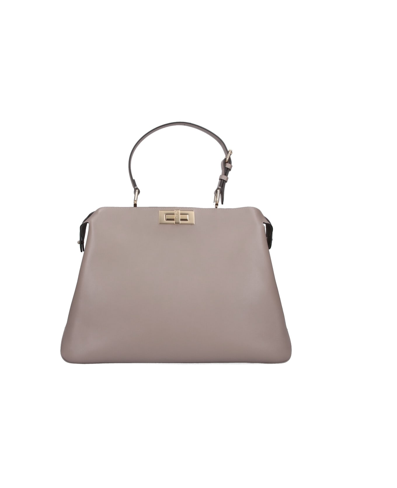 Fendi 
peekaboo Soft
 Large Shoulder Bag - Taupe