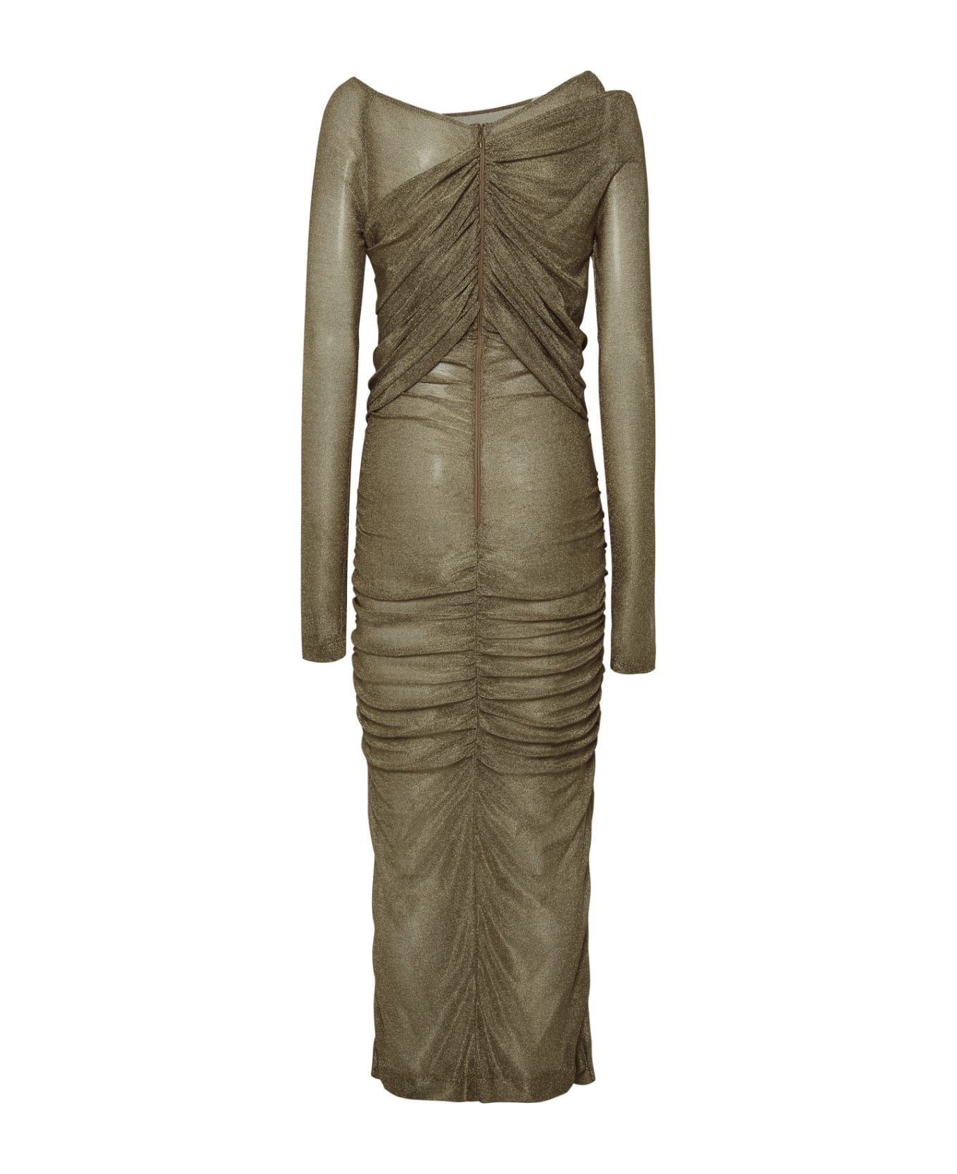 Dolce & Gabbana Gold Viscose Dress - Gold