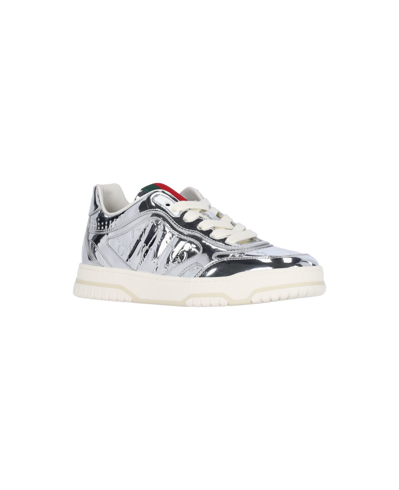 Gucci "re-web" Sneakers - Silver