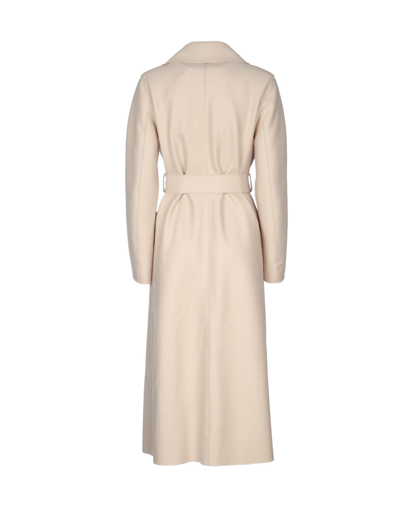 Harris Wharf London Women Long Maxi Coat Pressed Wool - ALMOND