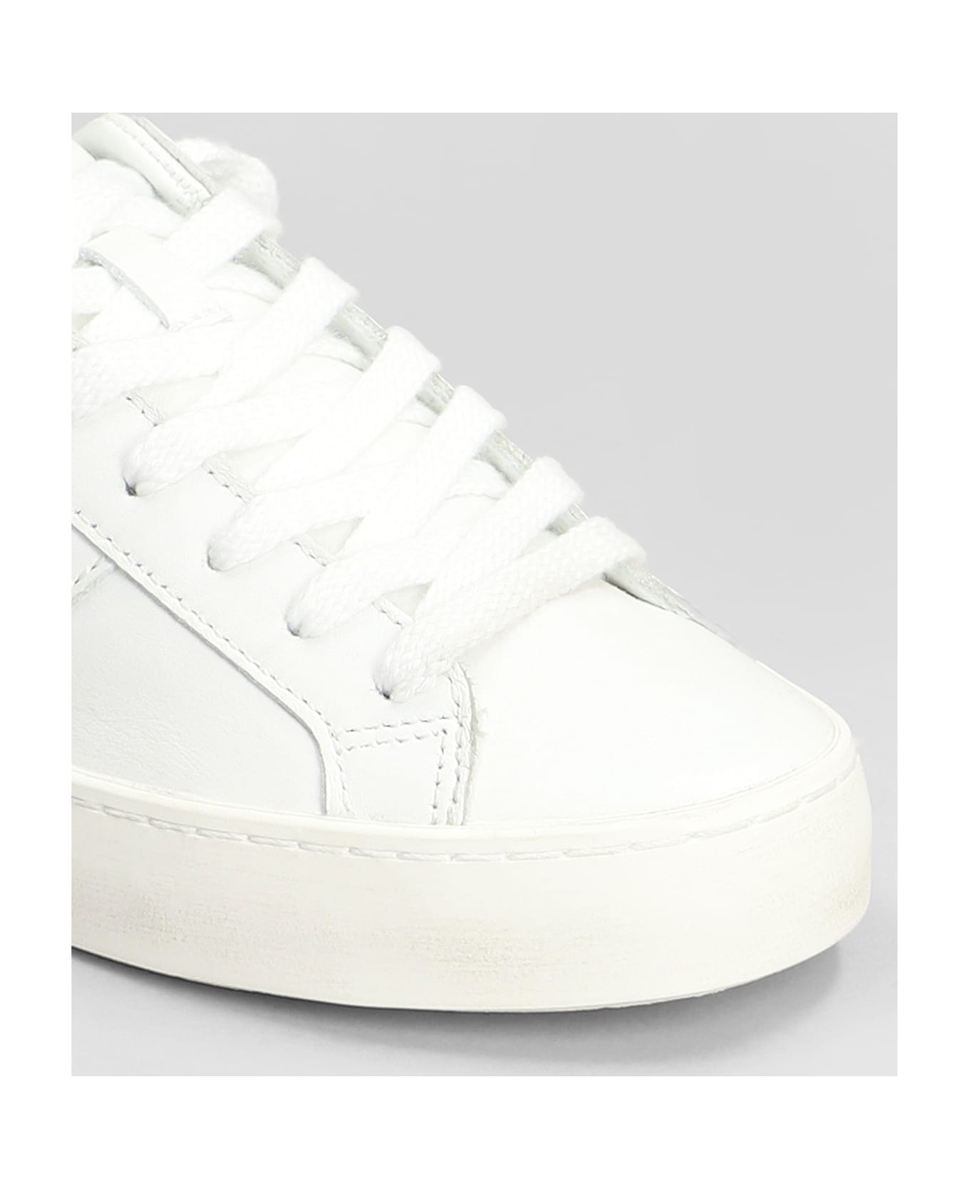 D.A.T.E. Hill Low Sneakers In White Leather - white