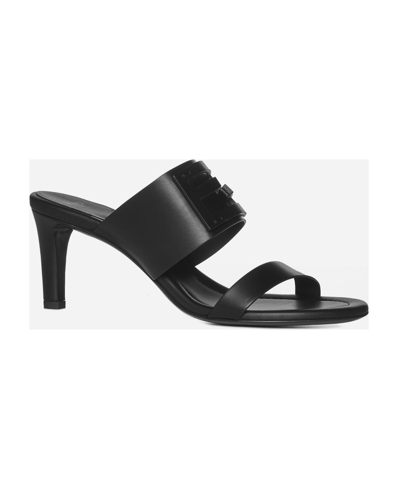 Fendi Baguette Leather Sandals - NERO