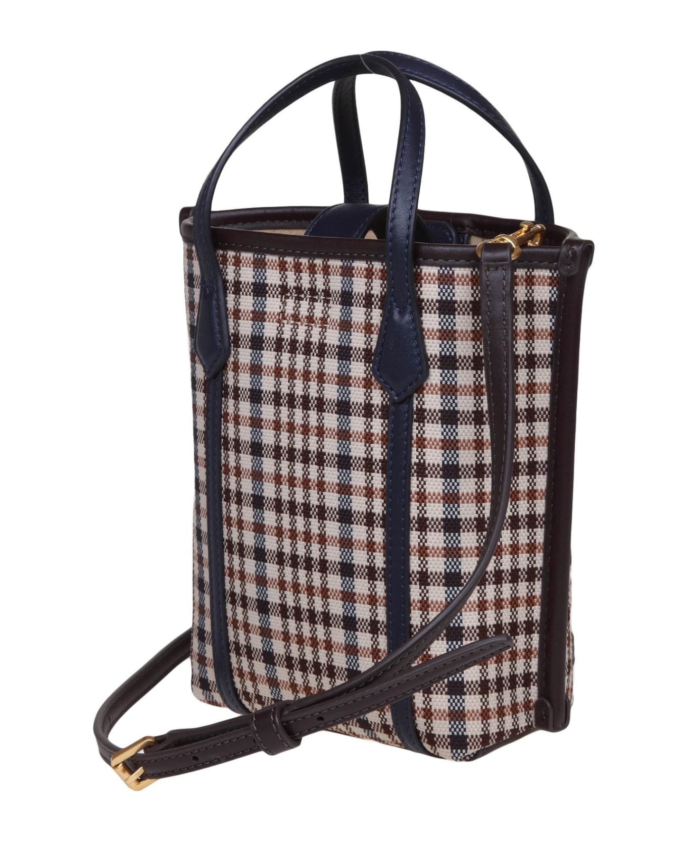 Tory burch outlet ella plaid tote