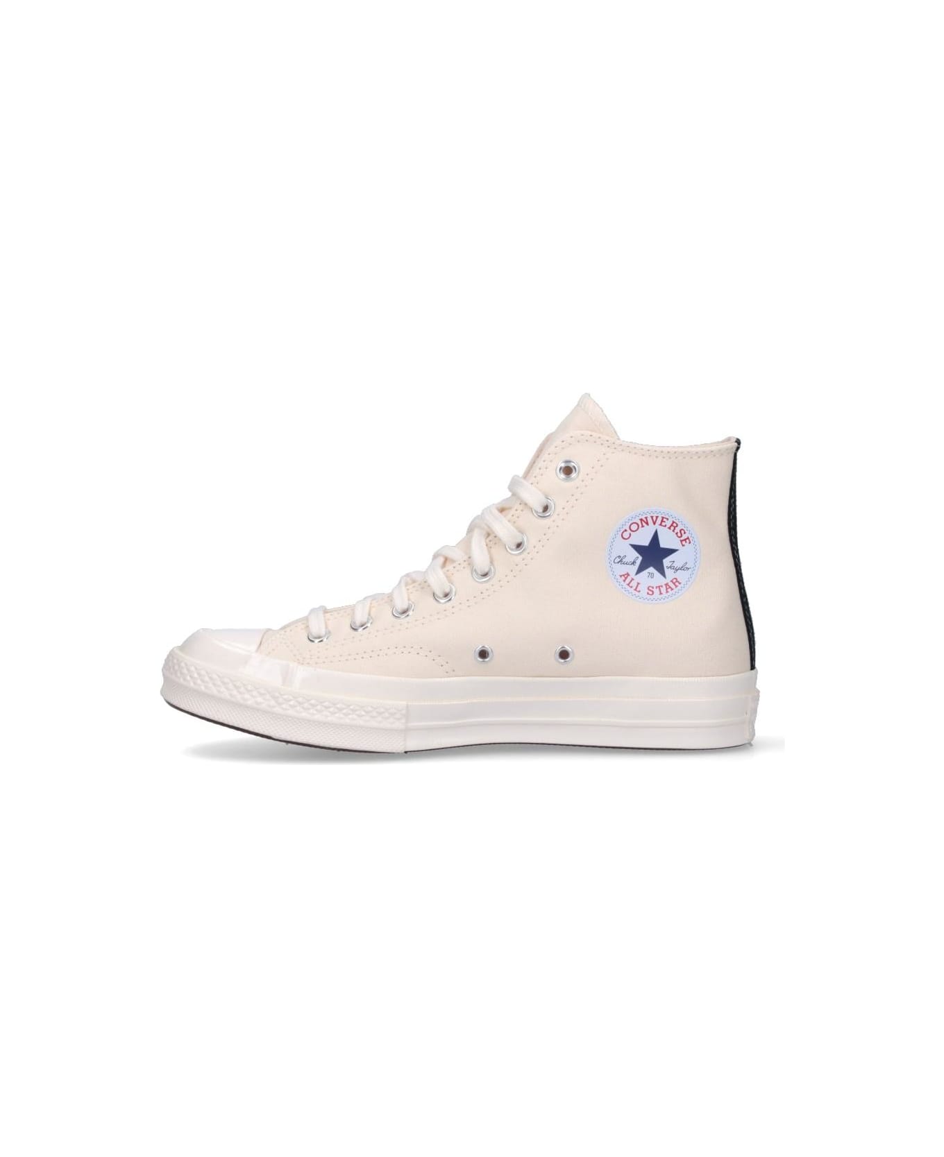 Comme des Garçons Play High Top Converse Chuck 70 Sneakers - White