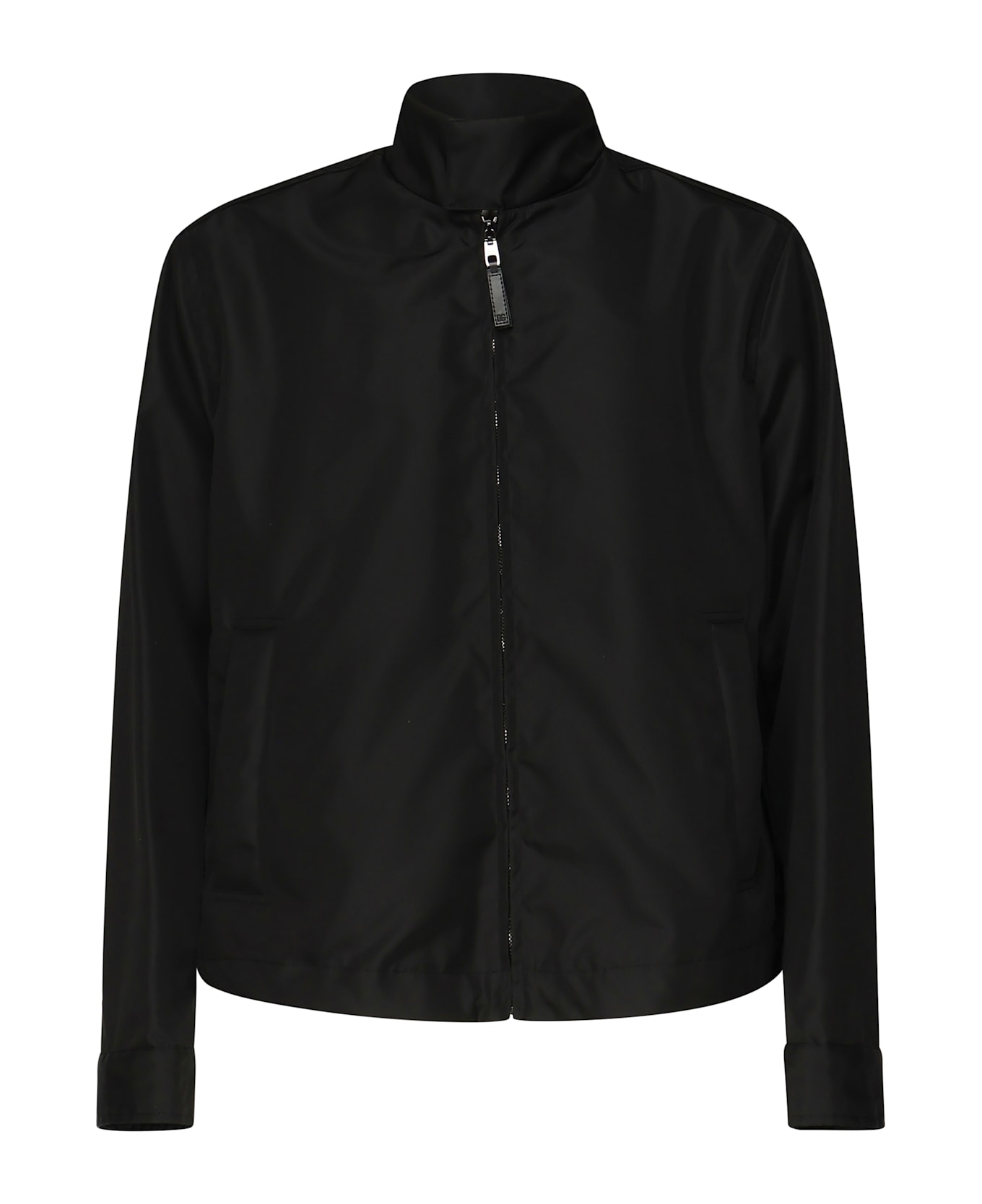 Dolce 
Gabbana Canvas Bomber Jacket With Logo - Black