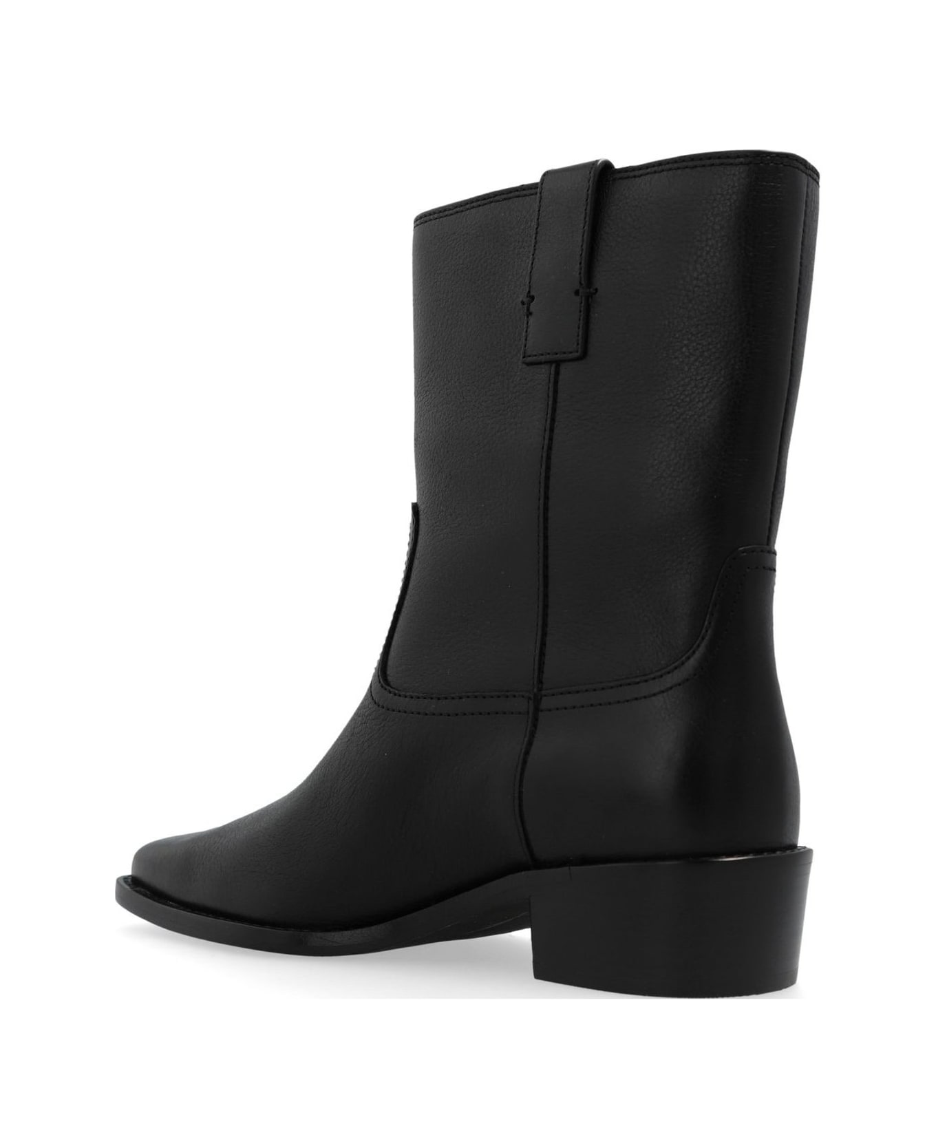 Tory Burch City Western Ankle Boots - Black