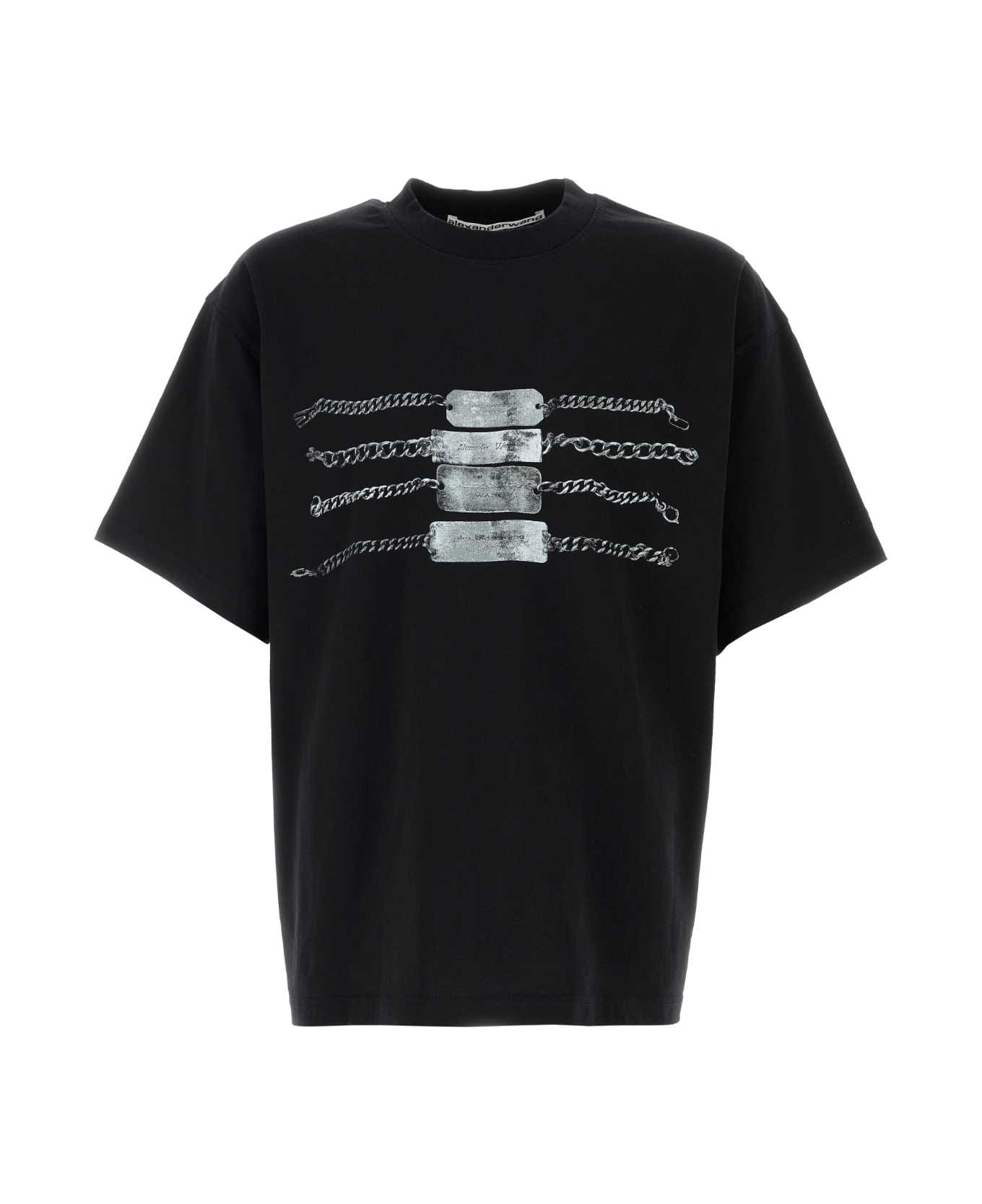 Alexander Wang Black Cotton Oversize T-shirt - Black