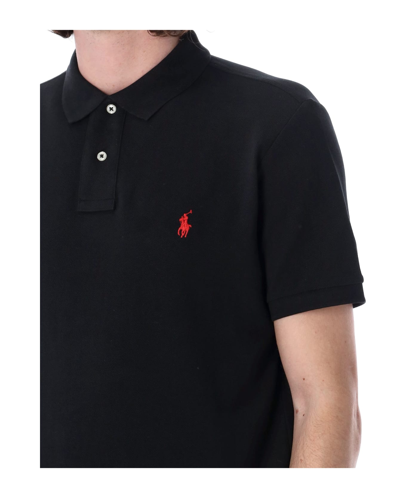Polo Ralph Lauren Custom Slim Fit Polo - BLACK ポロシャツ