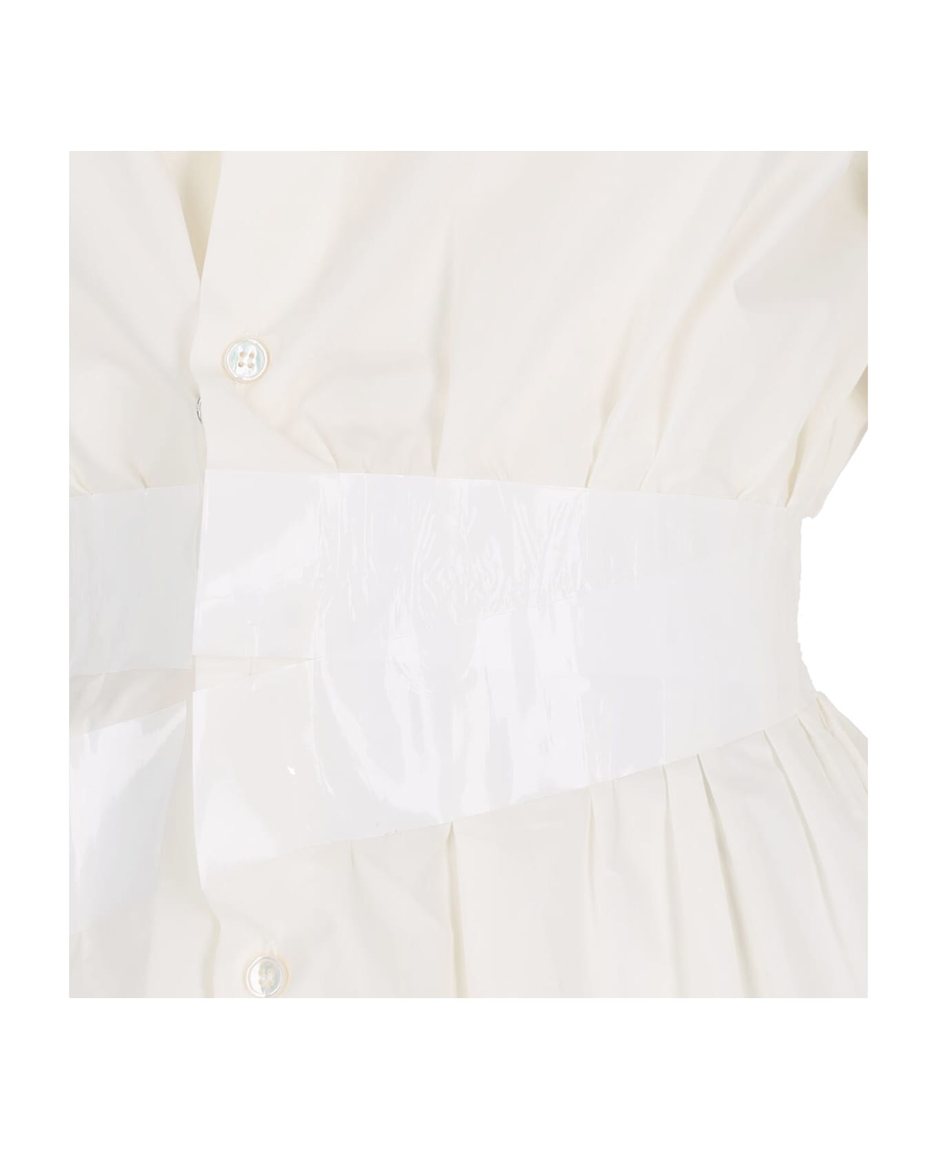 MM6 Maison Margiela White Cotton Shirt - White