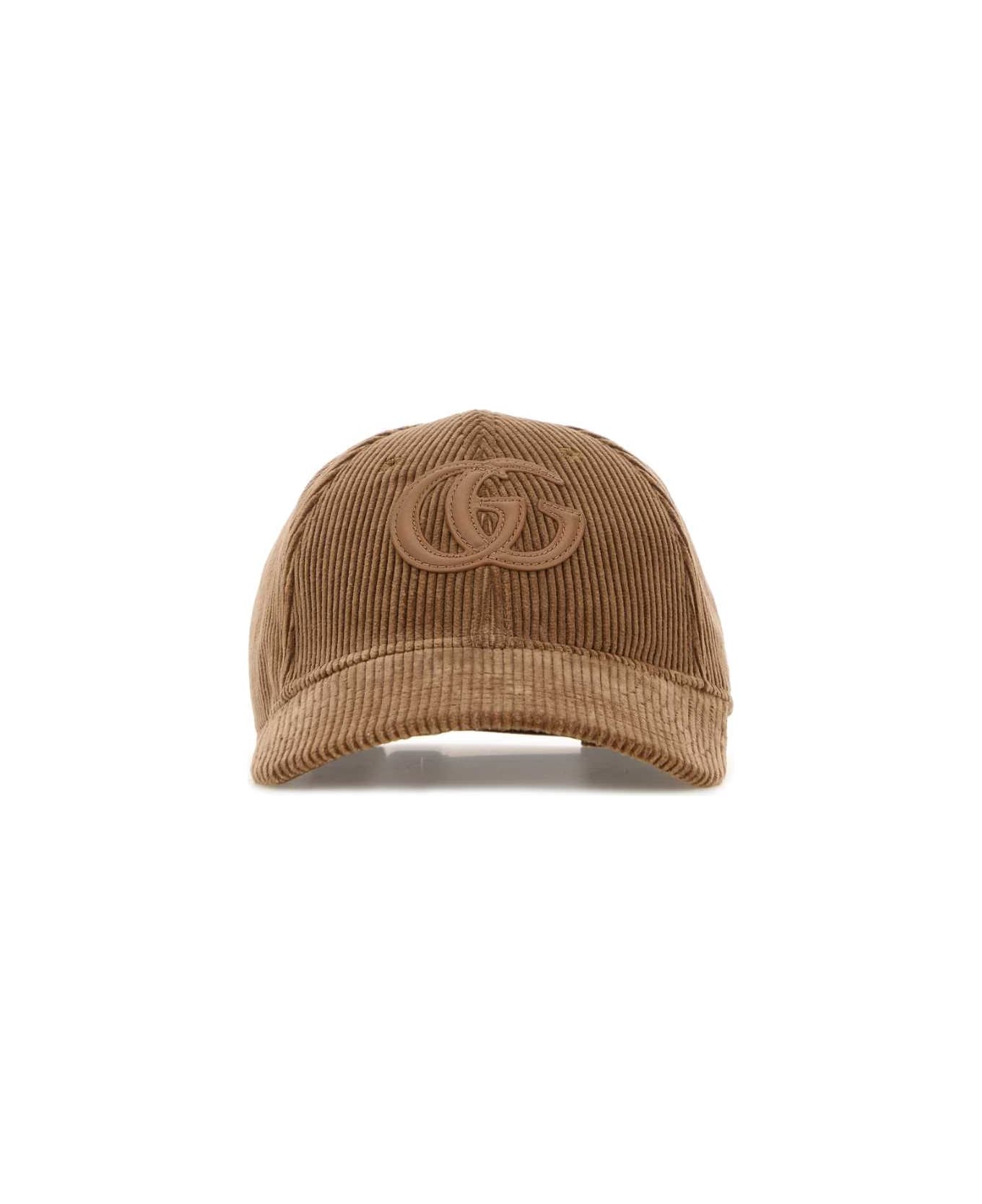 Gucci Camel Corduroy Baseball Cap - TEAKBEIGE