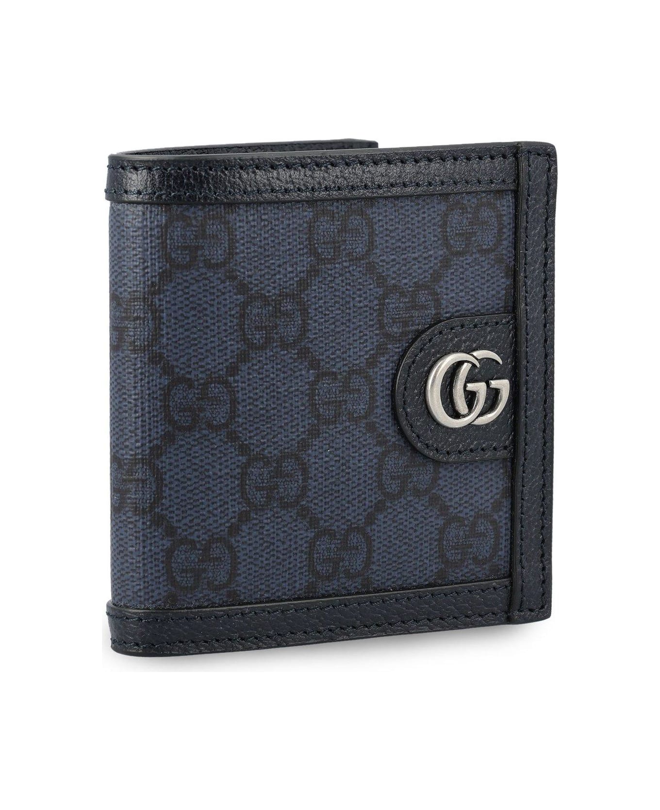 Gucci Ophidia Logo Plaque Bifold Wallet - Blue