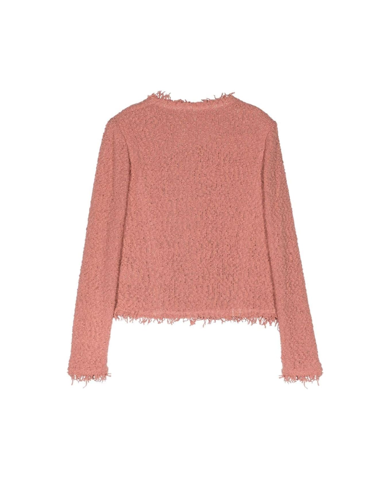 IRO Long-sleeved Tweed Jacket - Pink