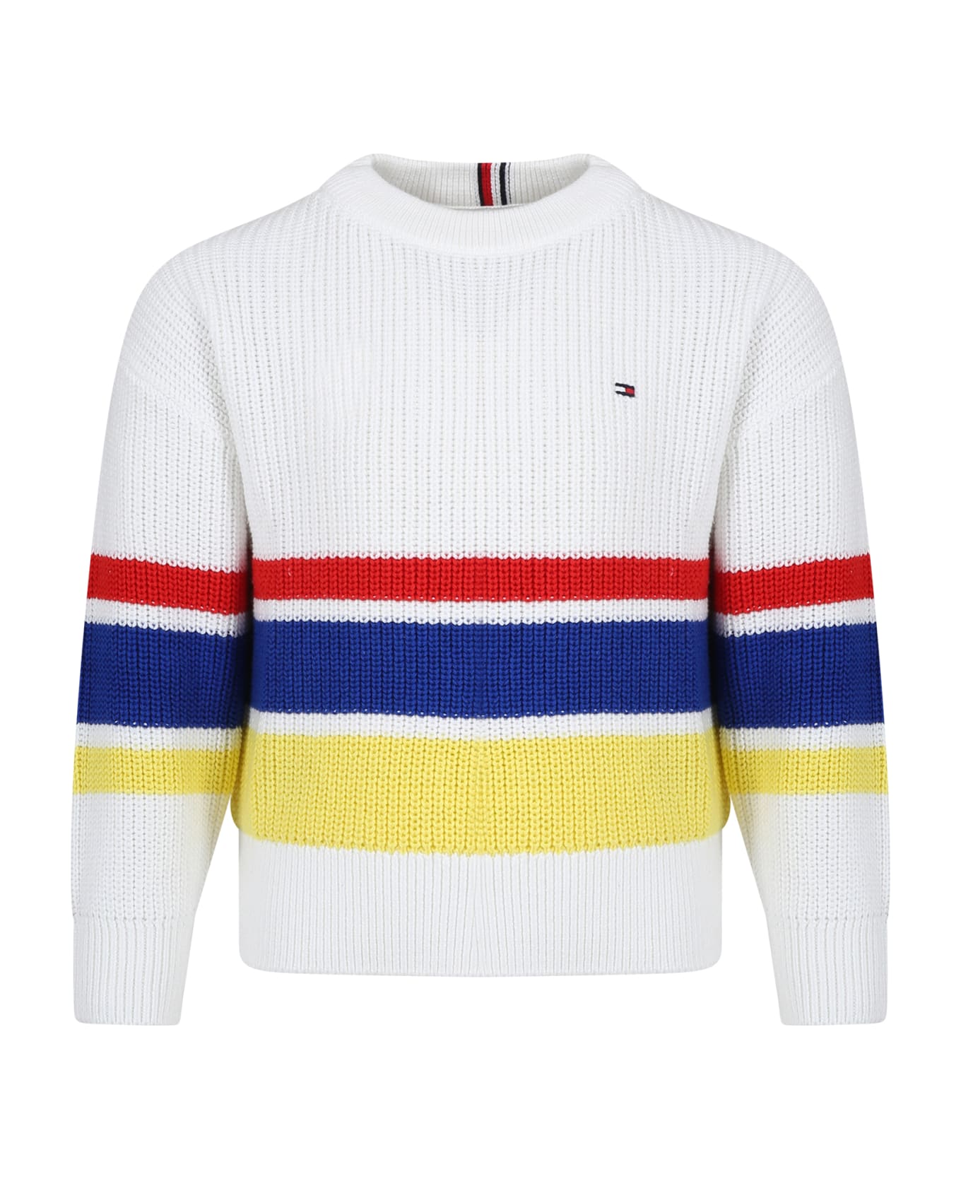 Tommy Hilfiger Multicolored Sweater For Boy With Logo - Multicolor