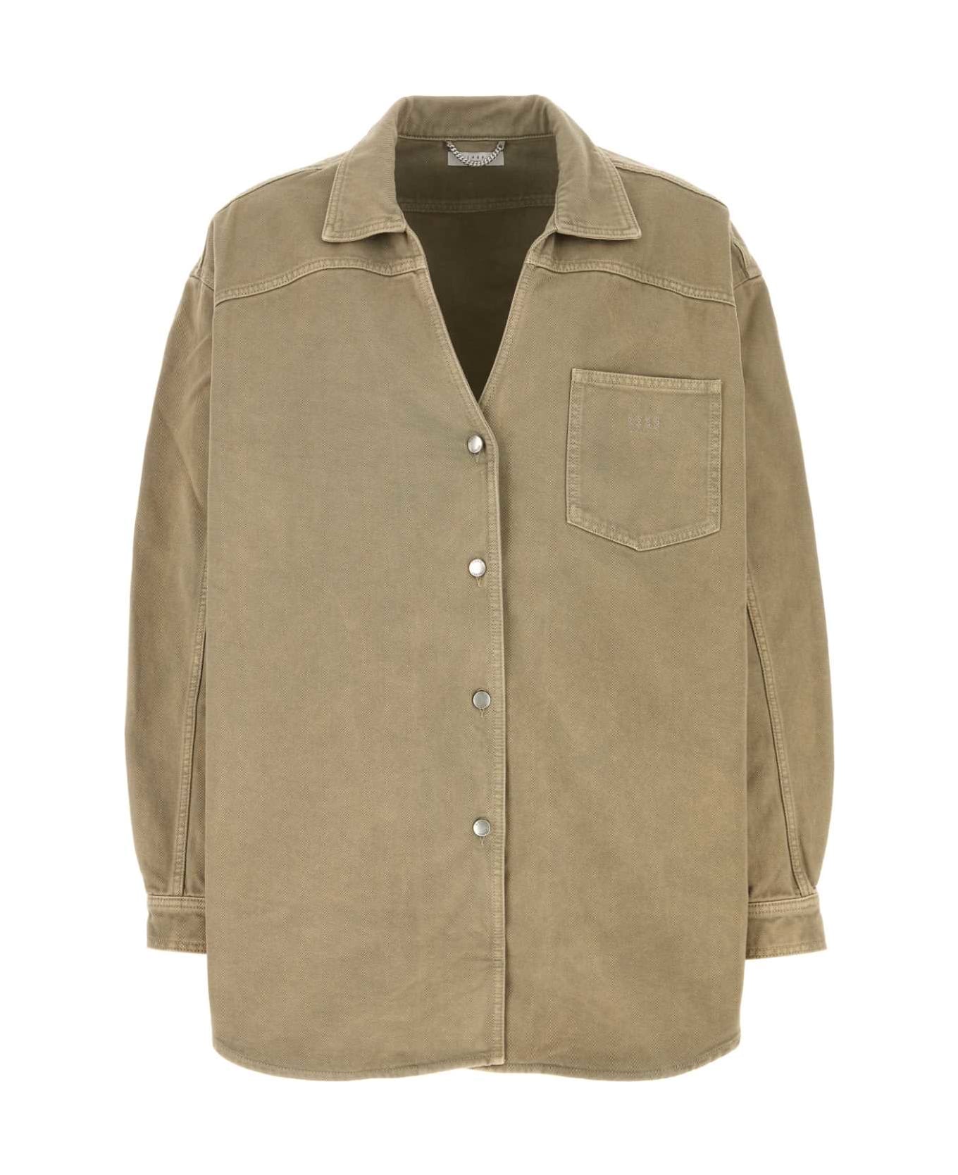 1989 Studio Army Green Denim Oversize Shirt - LIGHT BROWN