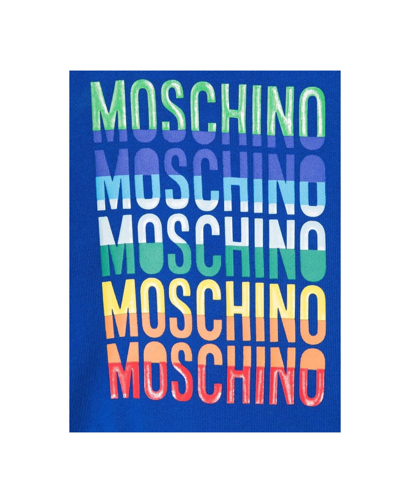Moschino Felpa In Cotone Con Logo - BLUE