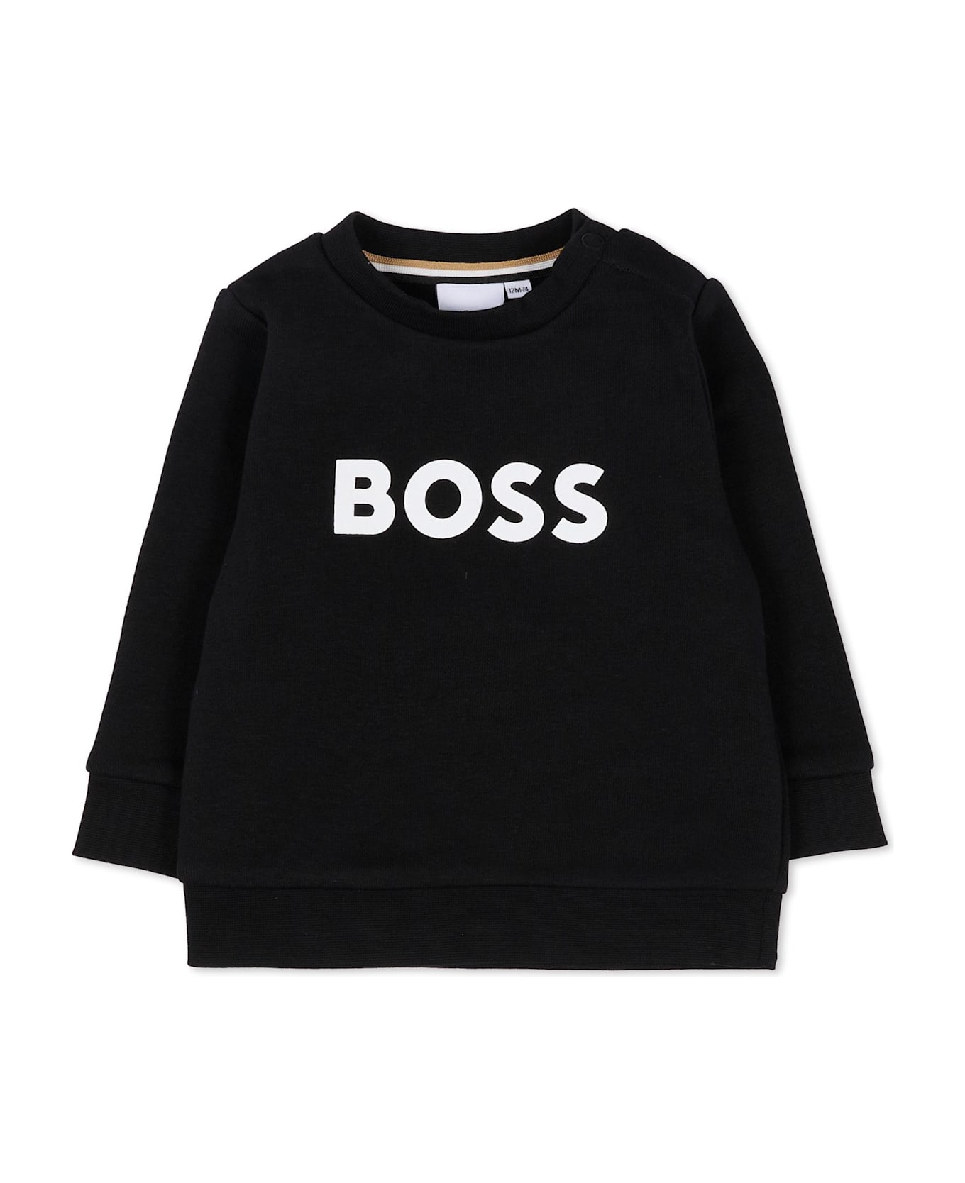 Hugo Boss Black Sweatshirt For Baby Boy With Logo - Black