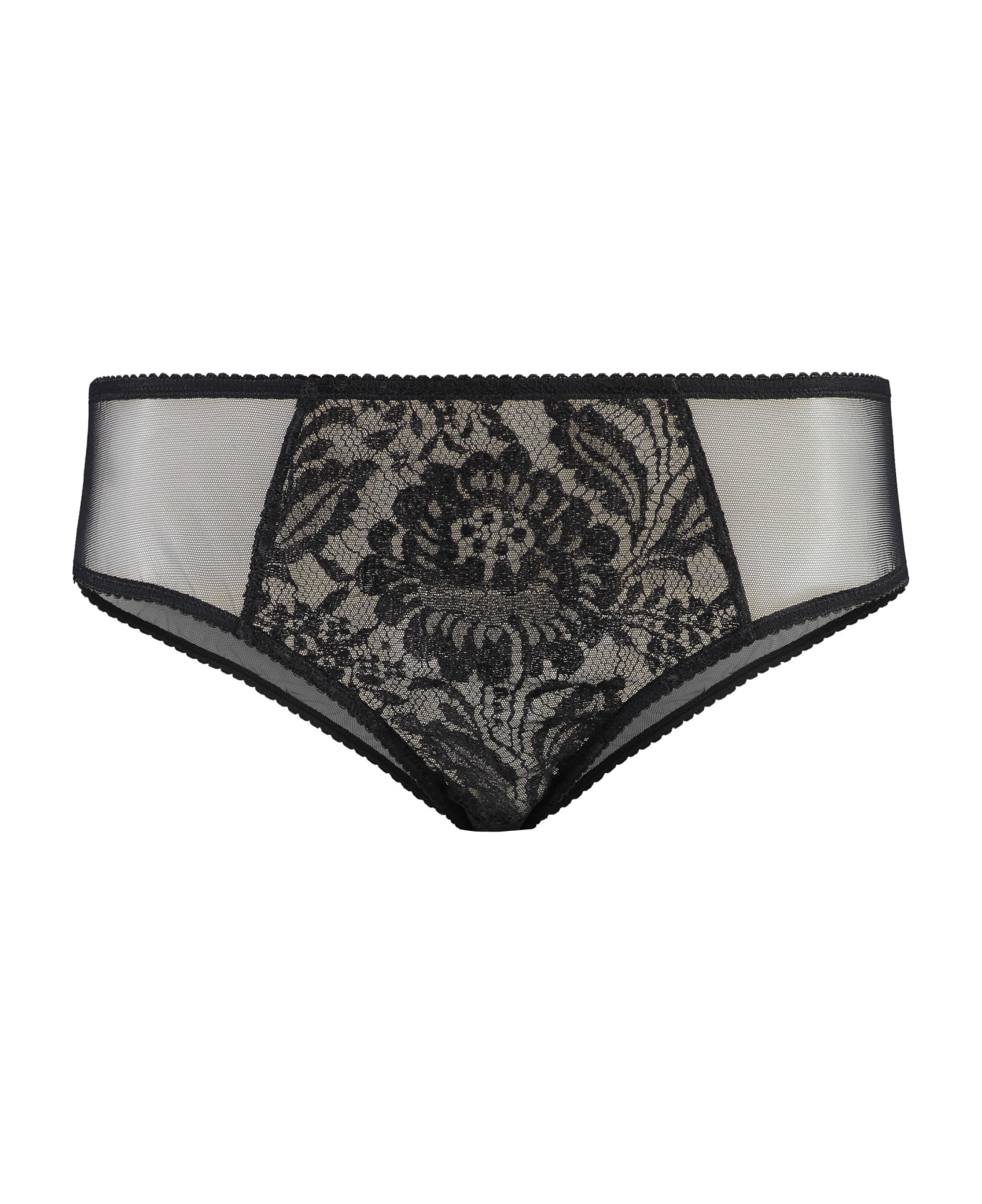 Dolce & Gabbana Lace And Tulle Panties - Black