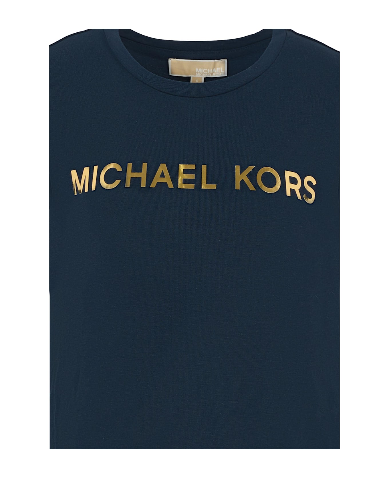 Michael Kors Blue T-shirt For Girl With Logo - Blue