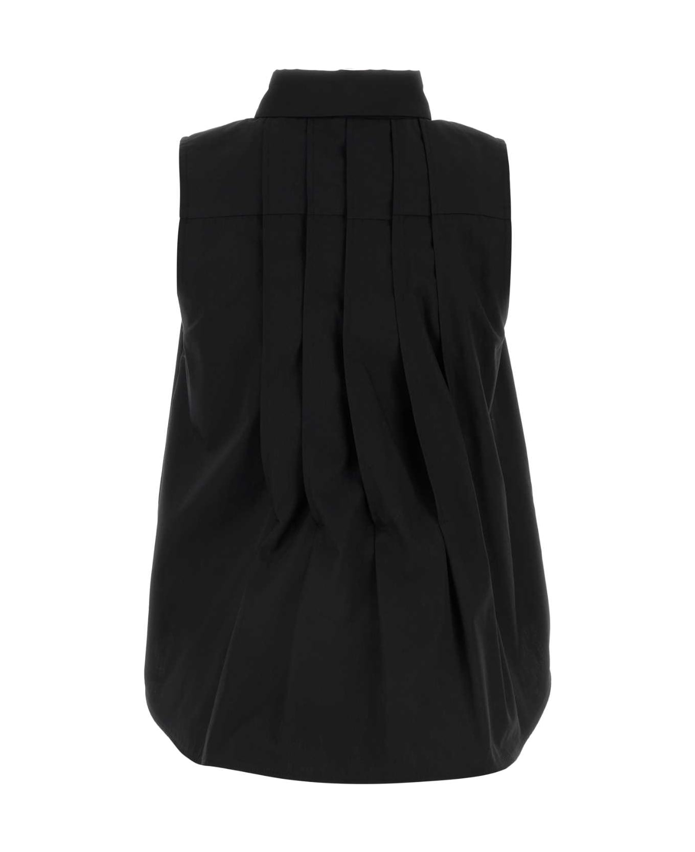 Sacai Black Polyester Blend Shirt - Black シャツ