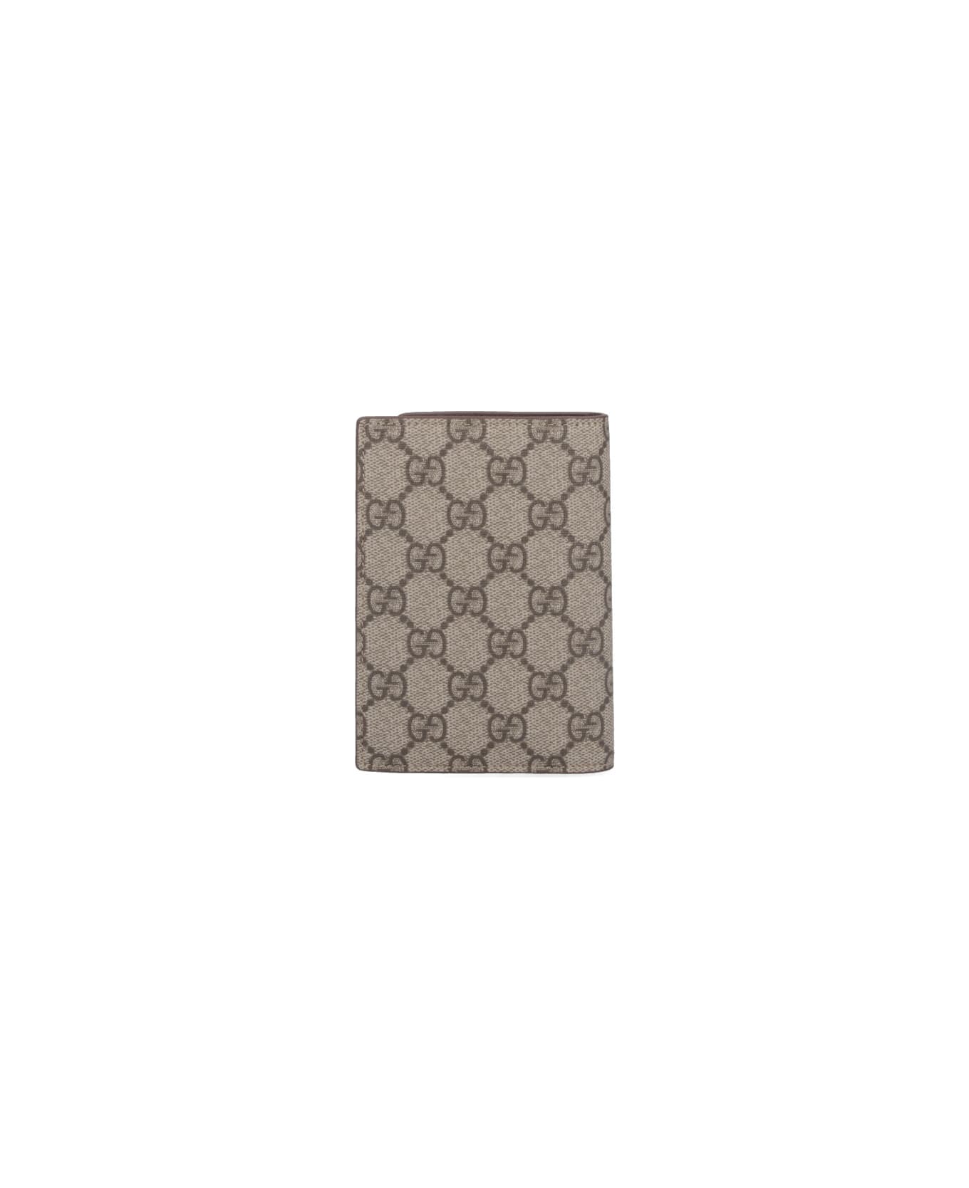 Gucci 
gg
 Bi-fold Passport Case - Beige