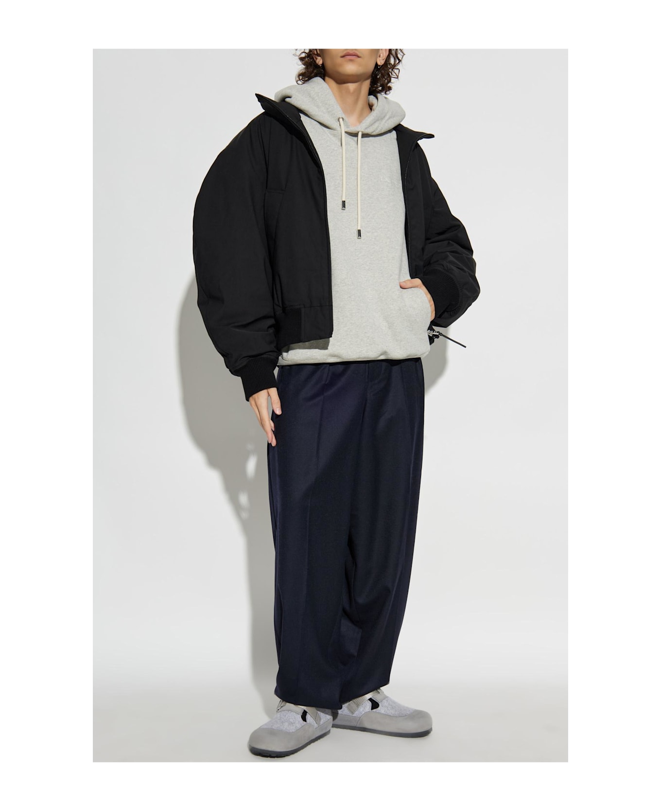 Lanvin Sweatshirt With Embroidered Logo - GREY