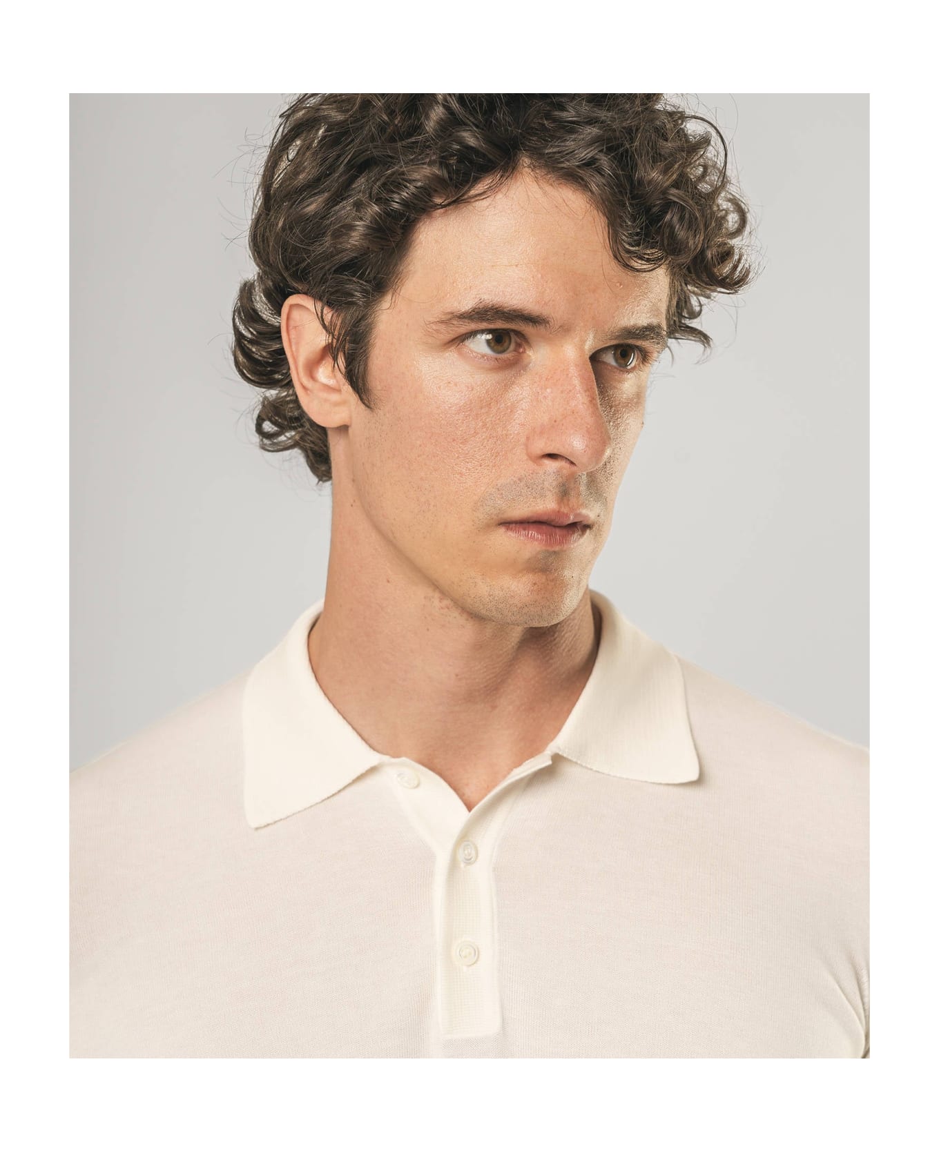 Larusmiani Ischia Polo Sweater - Ivory