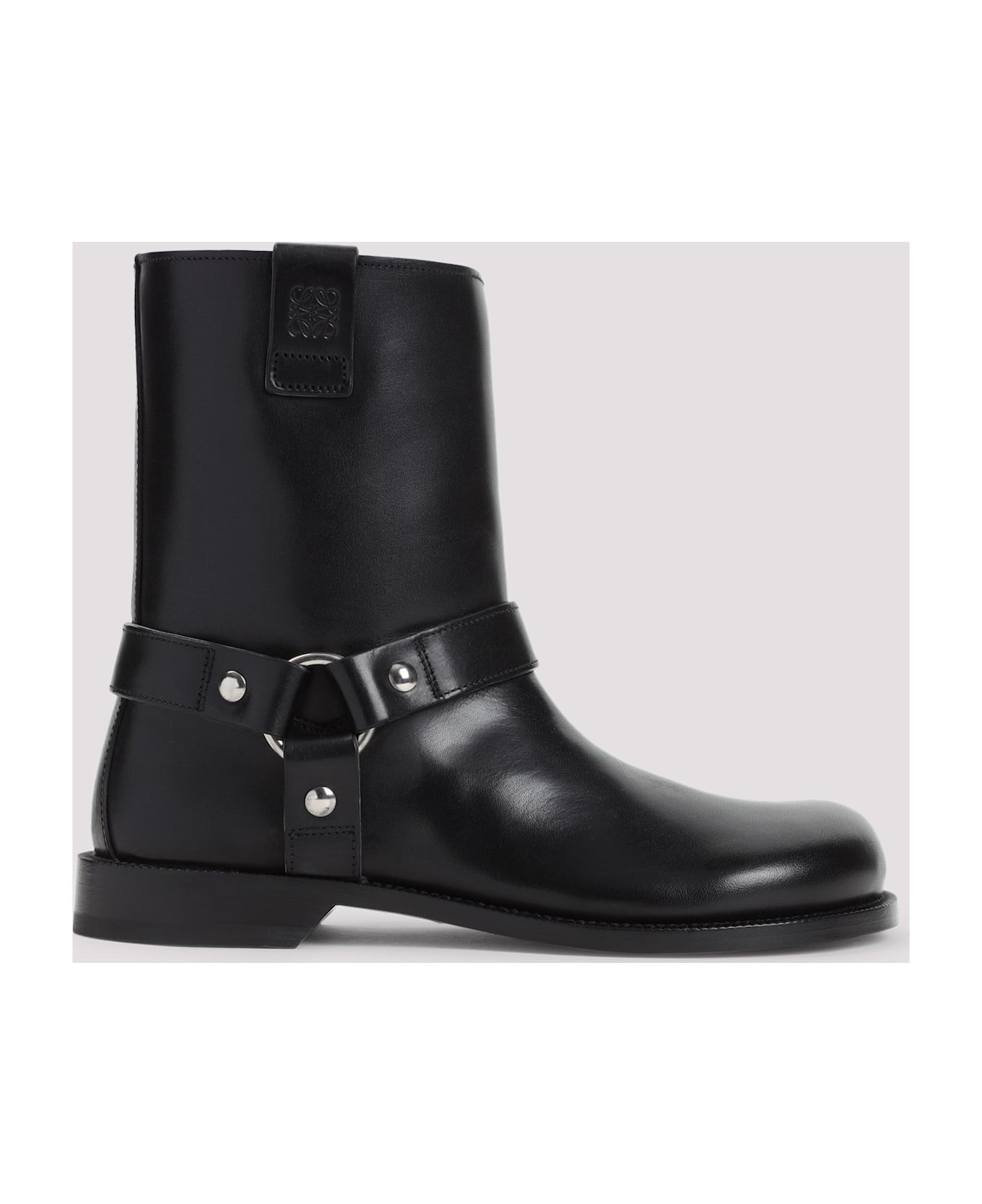 Loewe Campo Biker Shearling Boots - Black