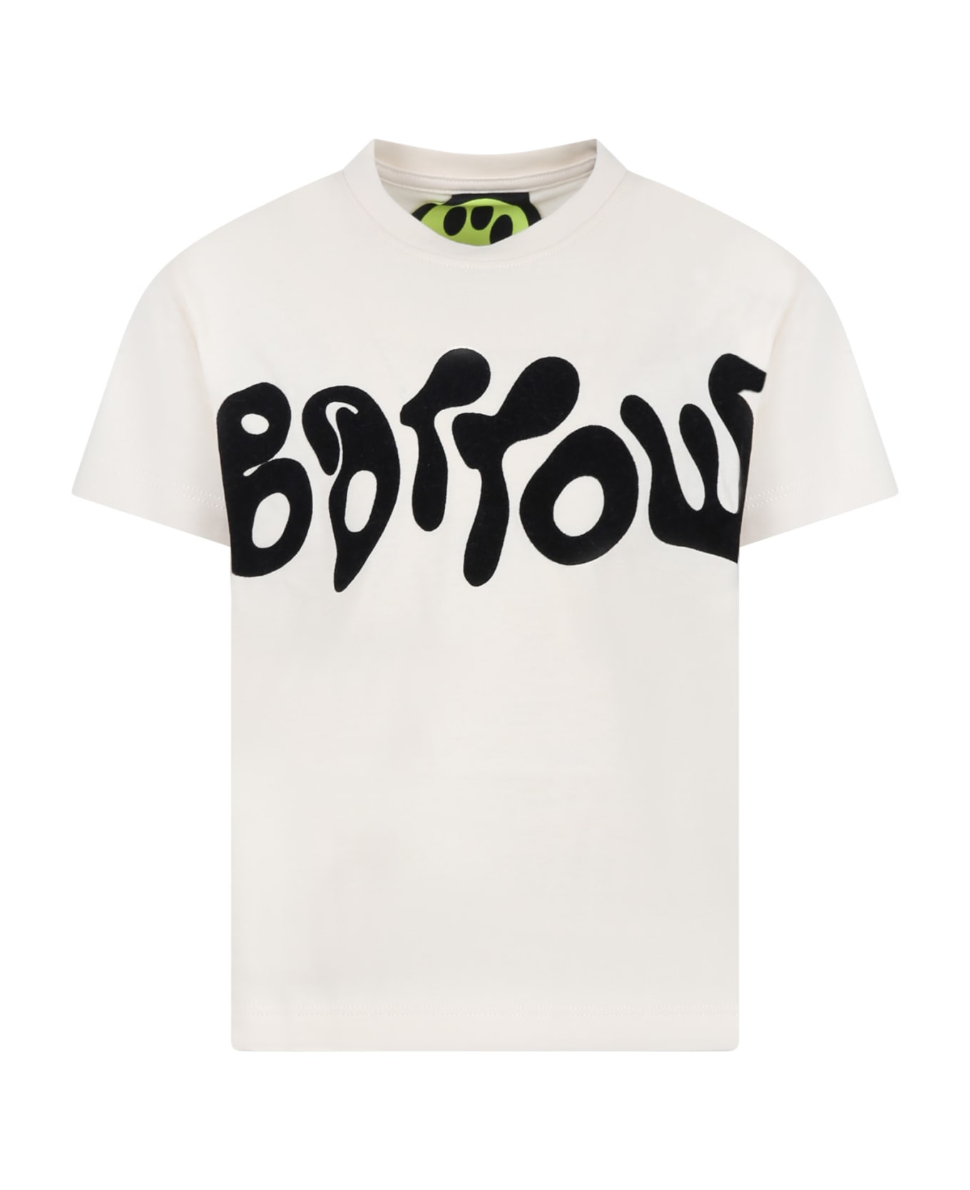 Barrow Ivory T-shirt For Kids With Logo - Crema Tシャツ＆ポロシャツ