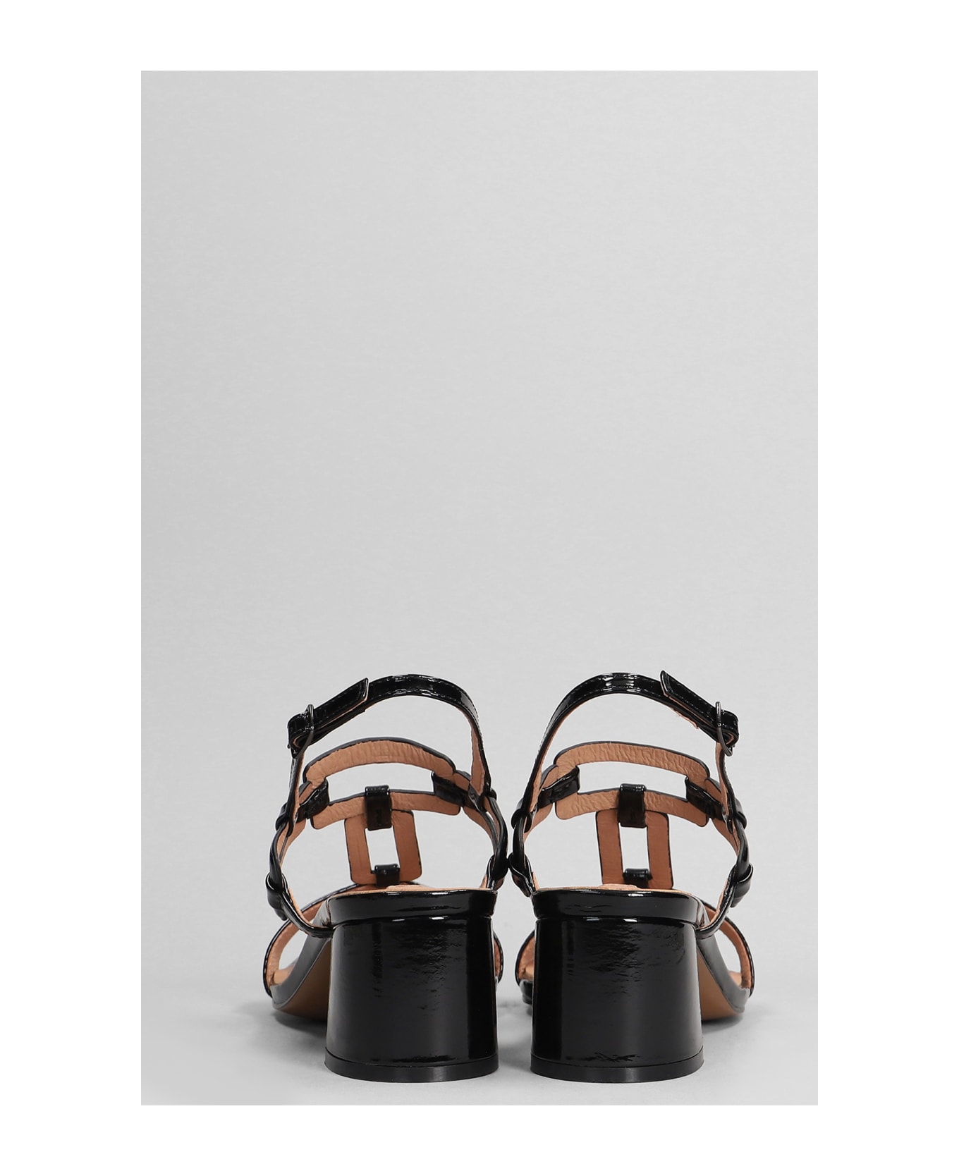 Bibi Lou Zinnia 50 Sandals In Black Patent Leather - black