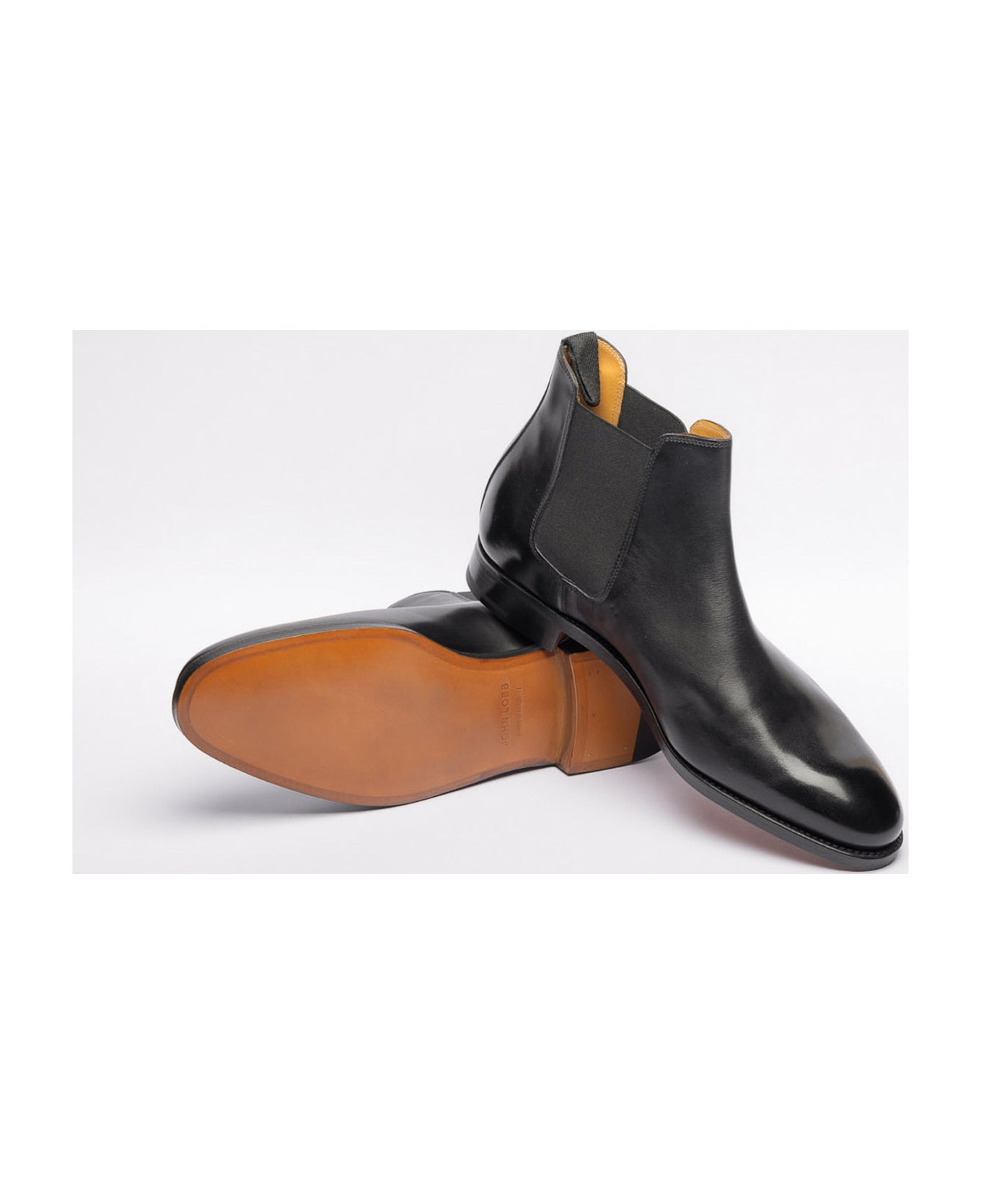 John Lobb Lawry Black Calf Chelsea Boot