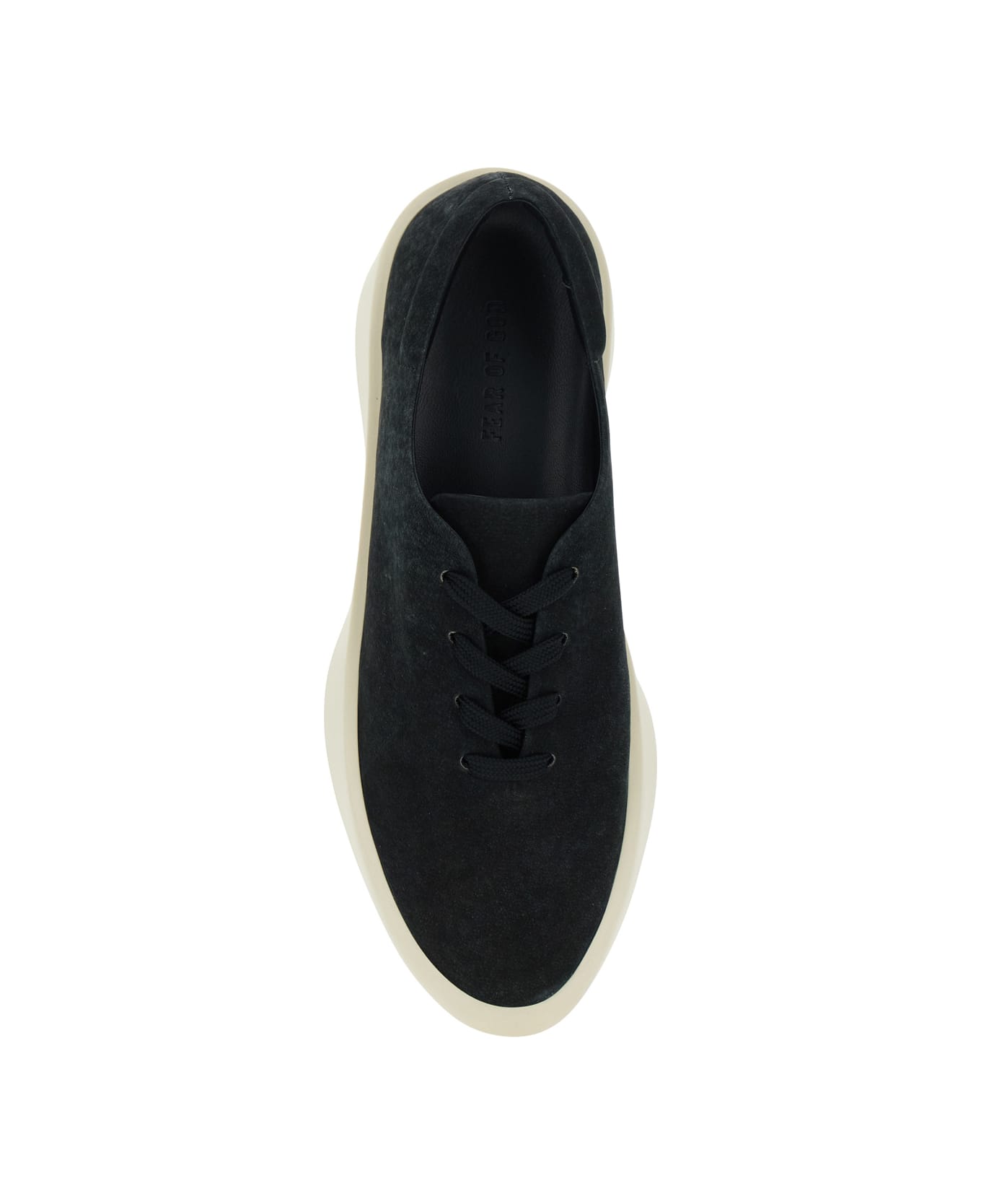 Fear of God Black Low Top Sneakers With Logo Patch On The Rear In Suede Man - Black
