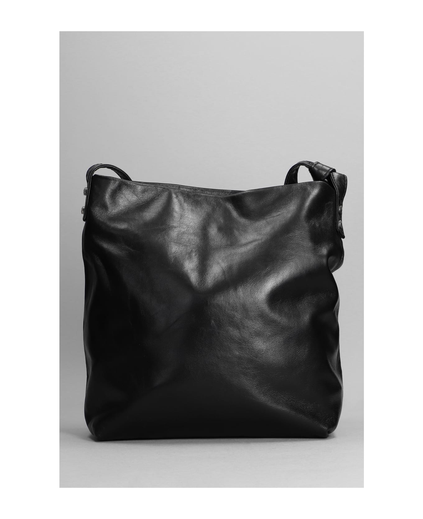 Ann Demeulemeester Shoulder Bag In Black Leather - black