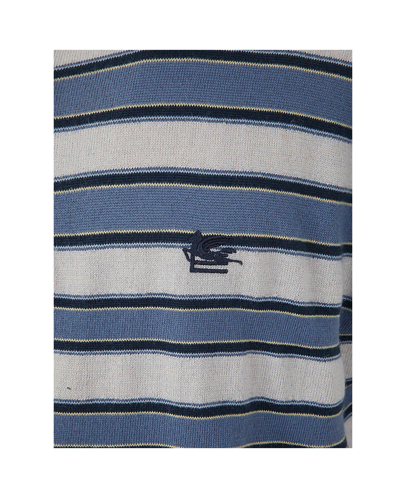Etro Knitted Serafin Placket Vest - Light Blue ベスト