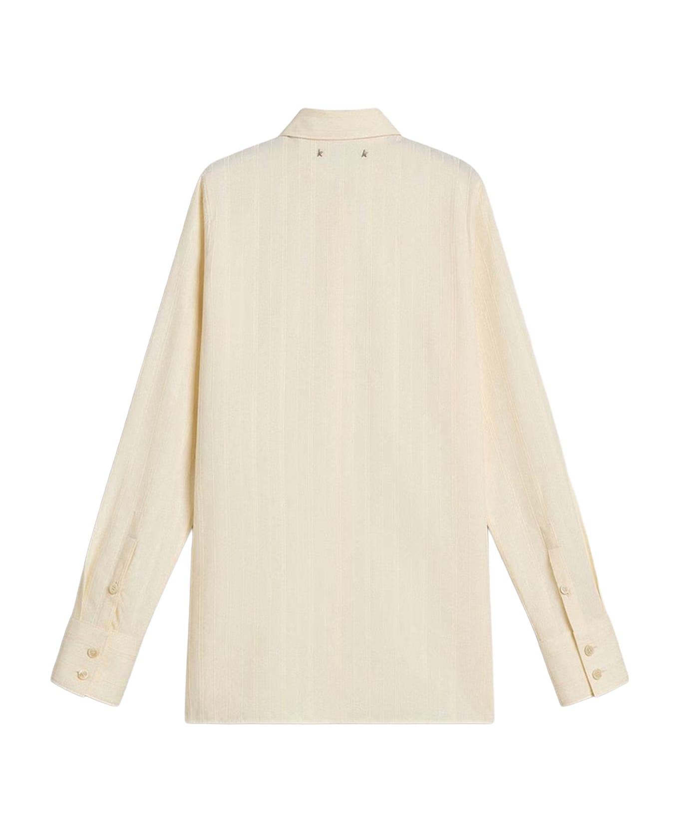 Golden Goose Cotton Shirt With Sequins - Antique white