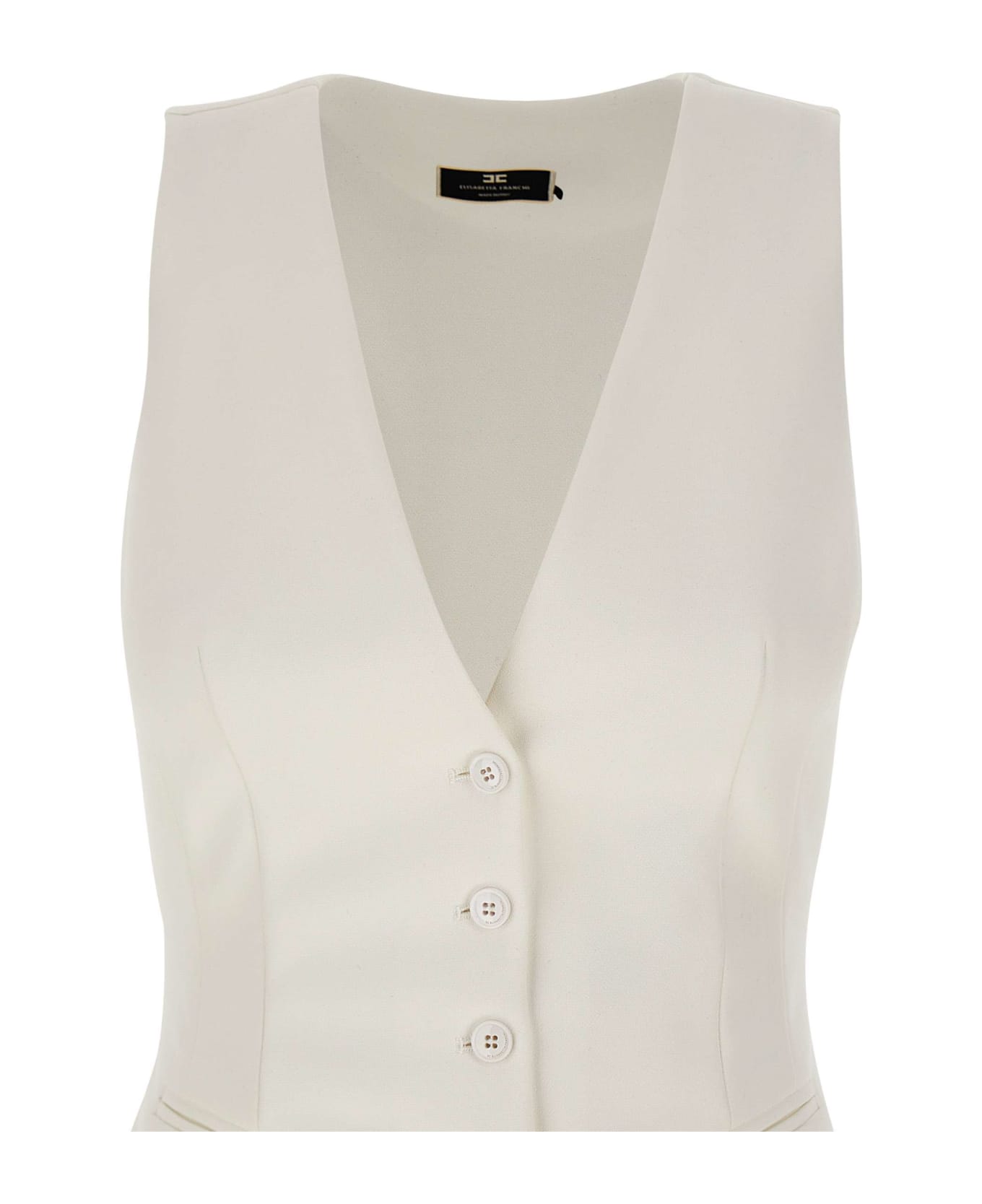 Elisabetta Franchi 'events' Crepe Vest - WHITE