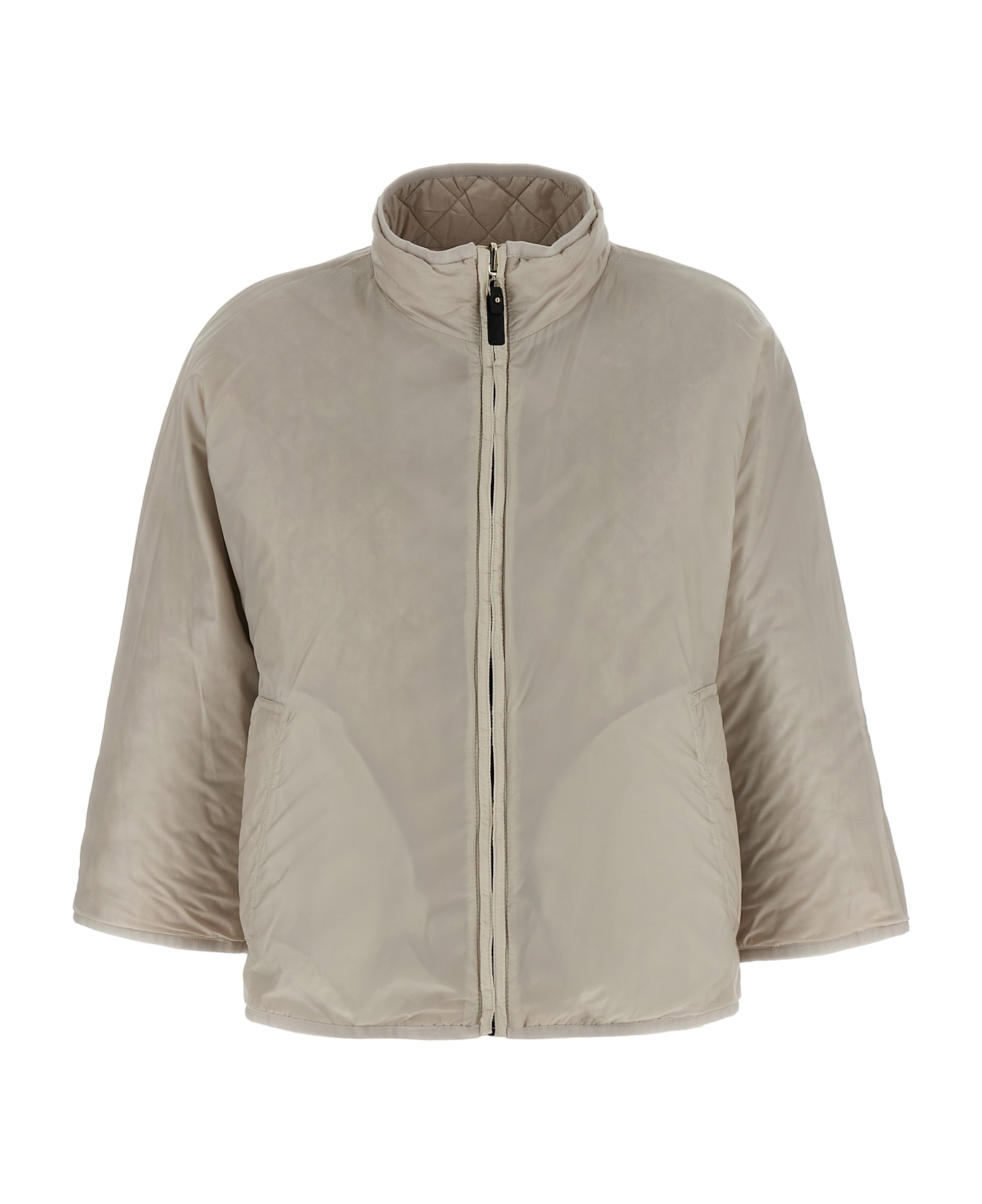 Max Mara The Cube 'delfina' Reversible Hood - Gray